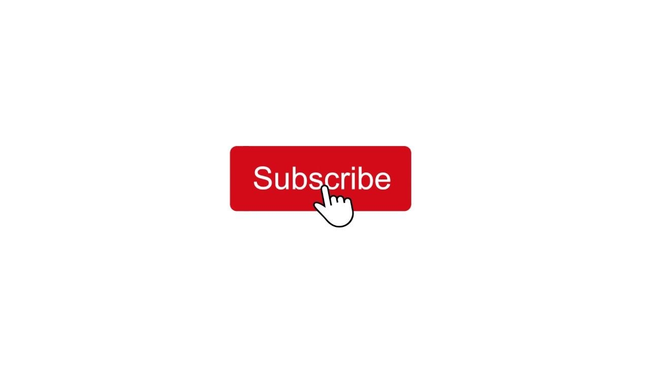 1280x720 Youtube Subscribe Click Button animation. Notify Bell, Like, Share, Desktop