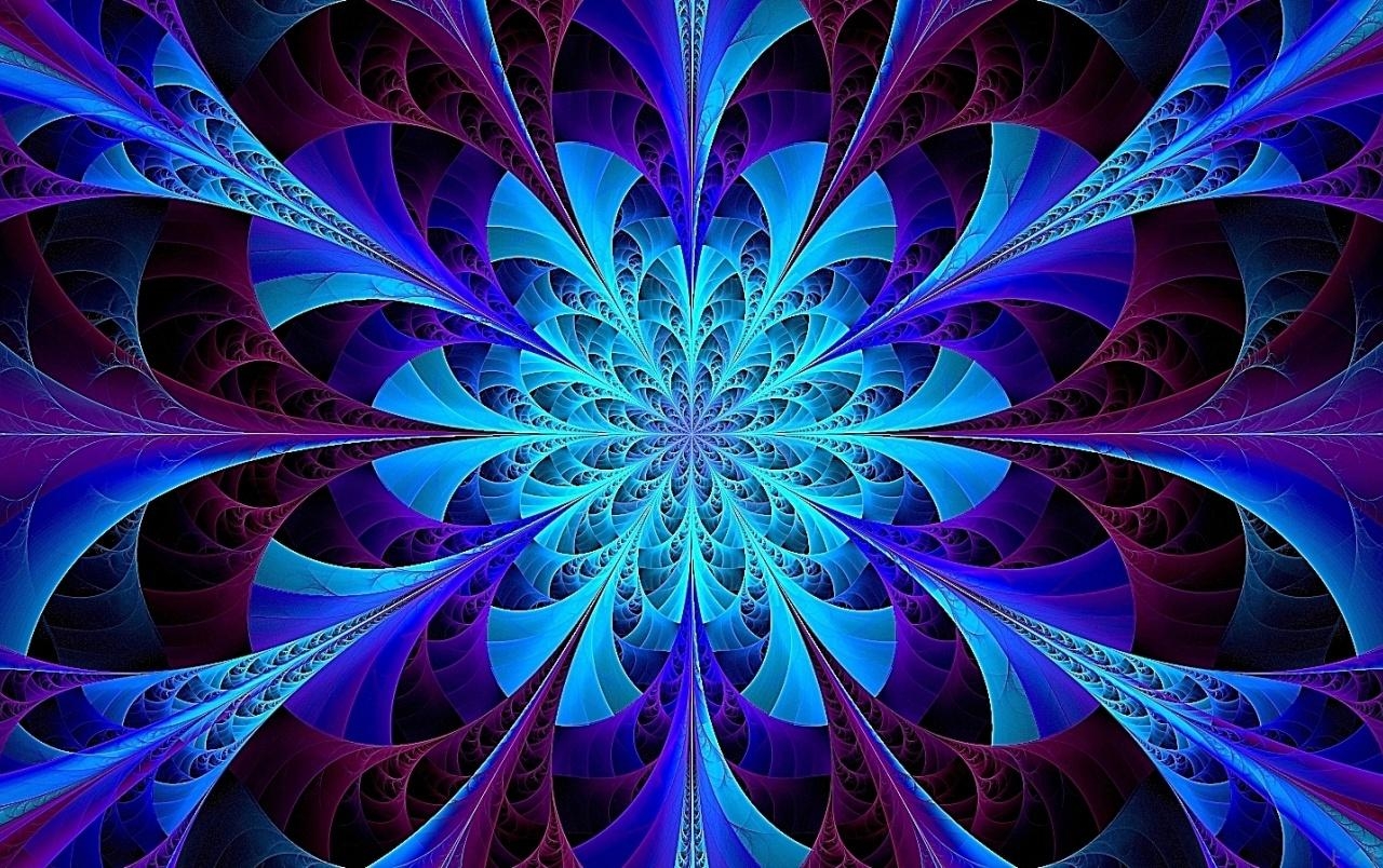 1280x810 Blue Kaleidoscope Fractal wallpaper. Blue Kaleidoscope Fractal, Desktop