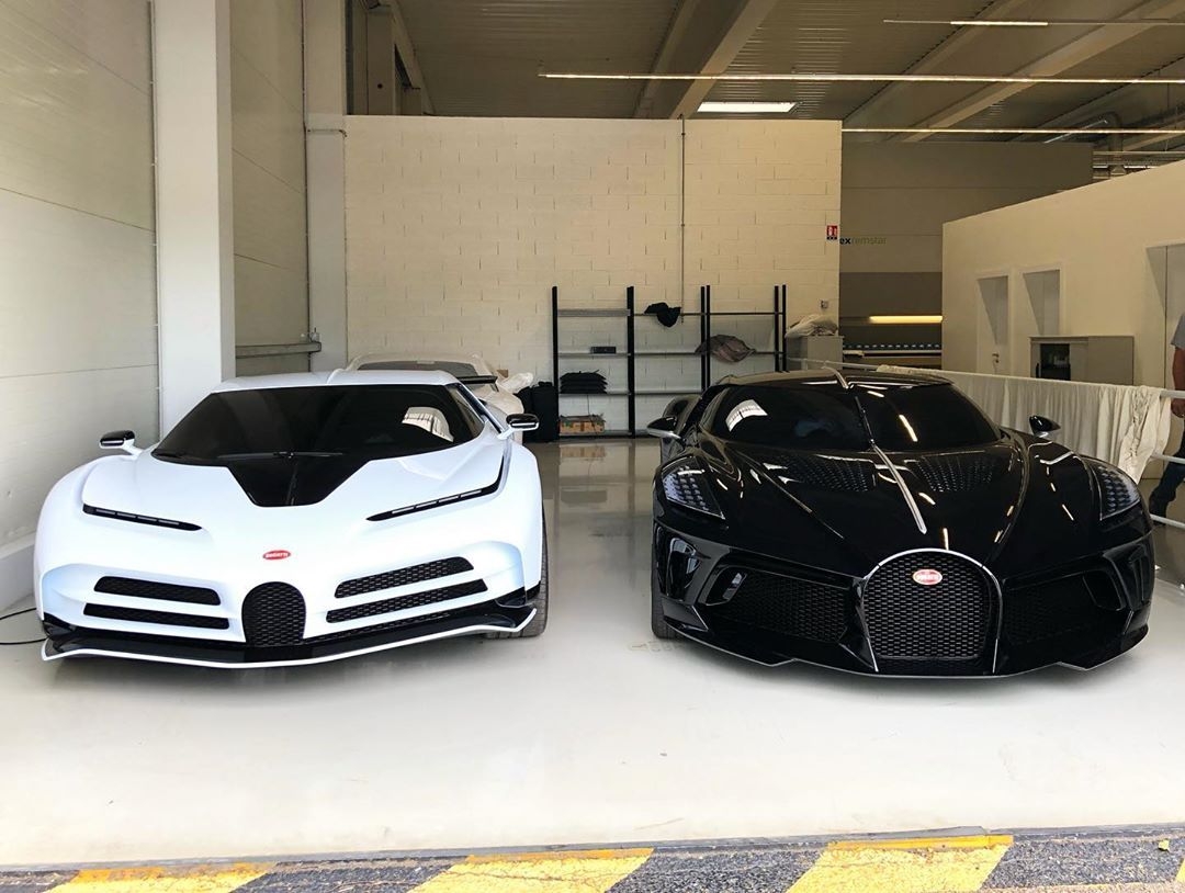 1080x820 Bugatti Centodieci Meets La Voiture Noire, Garage Turns Black, Desktop