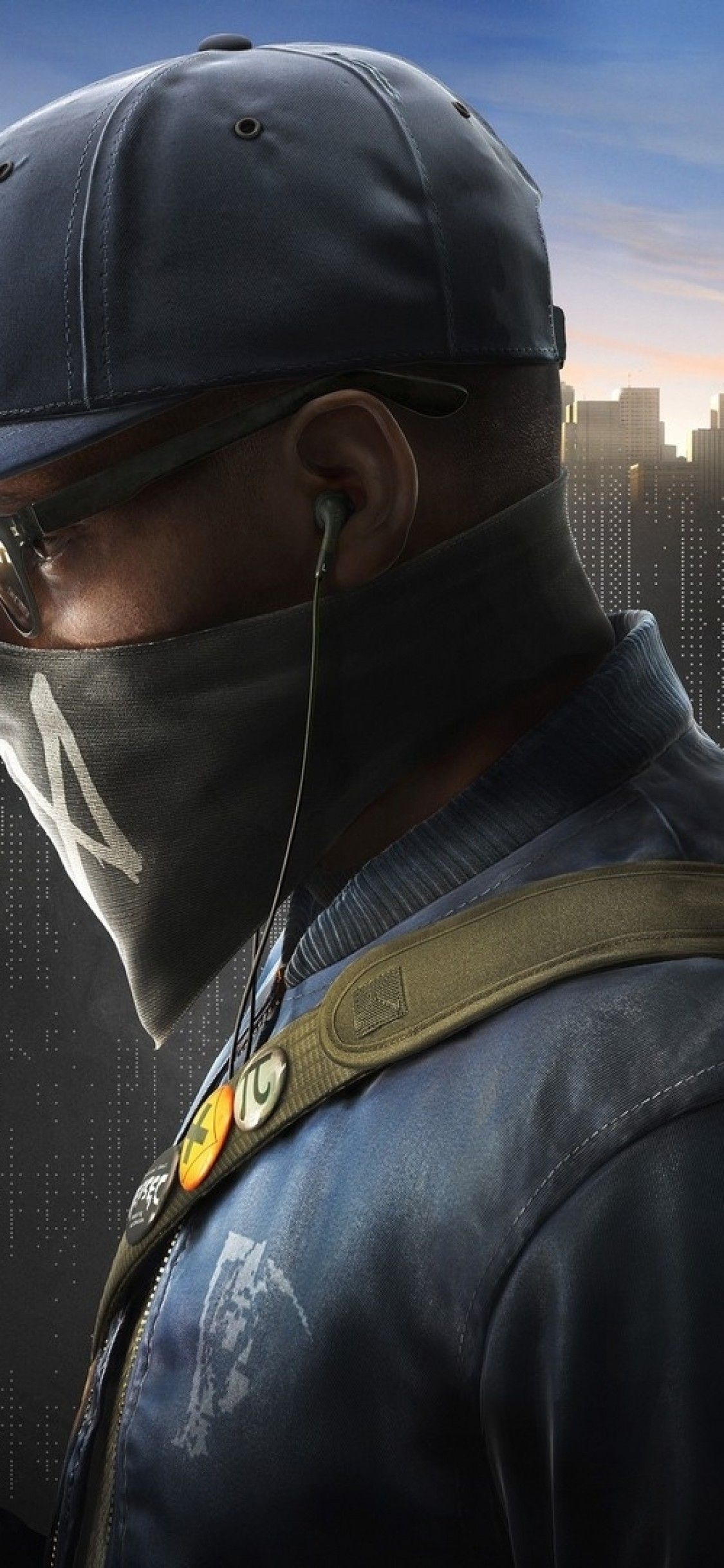 1130x2440 Download  Watch Dogs Marcus, Profile View, Hacker, Phone