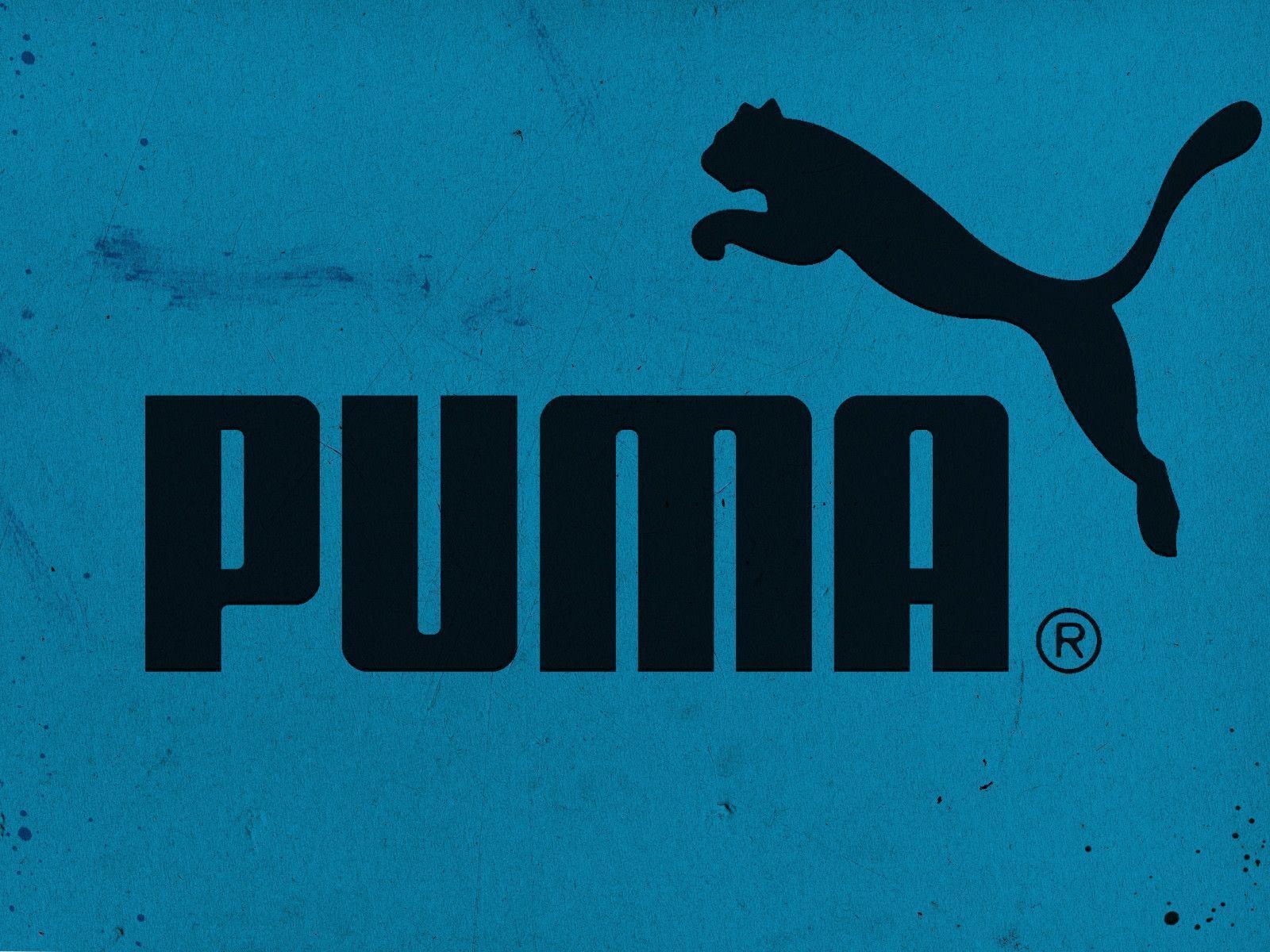 1600x1200 Puma Logo Blue Texture Wallpaper, Desktop