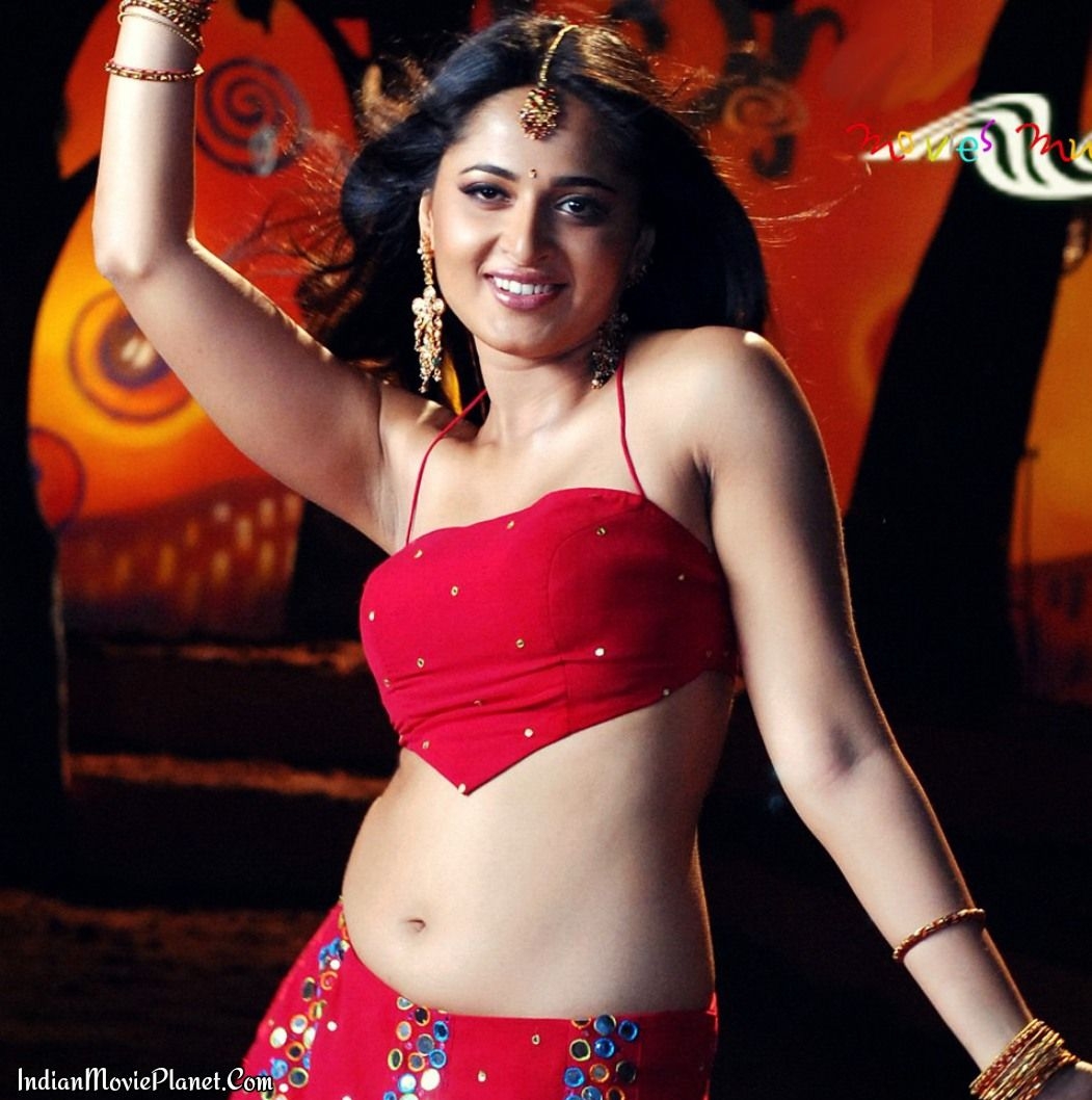 1060x1060 Actress anushka shetty hot dancing image red dress, Phone