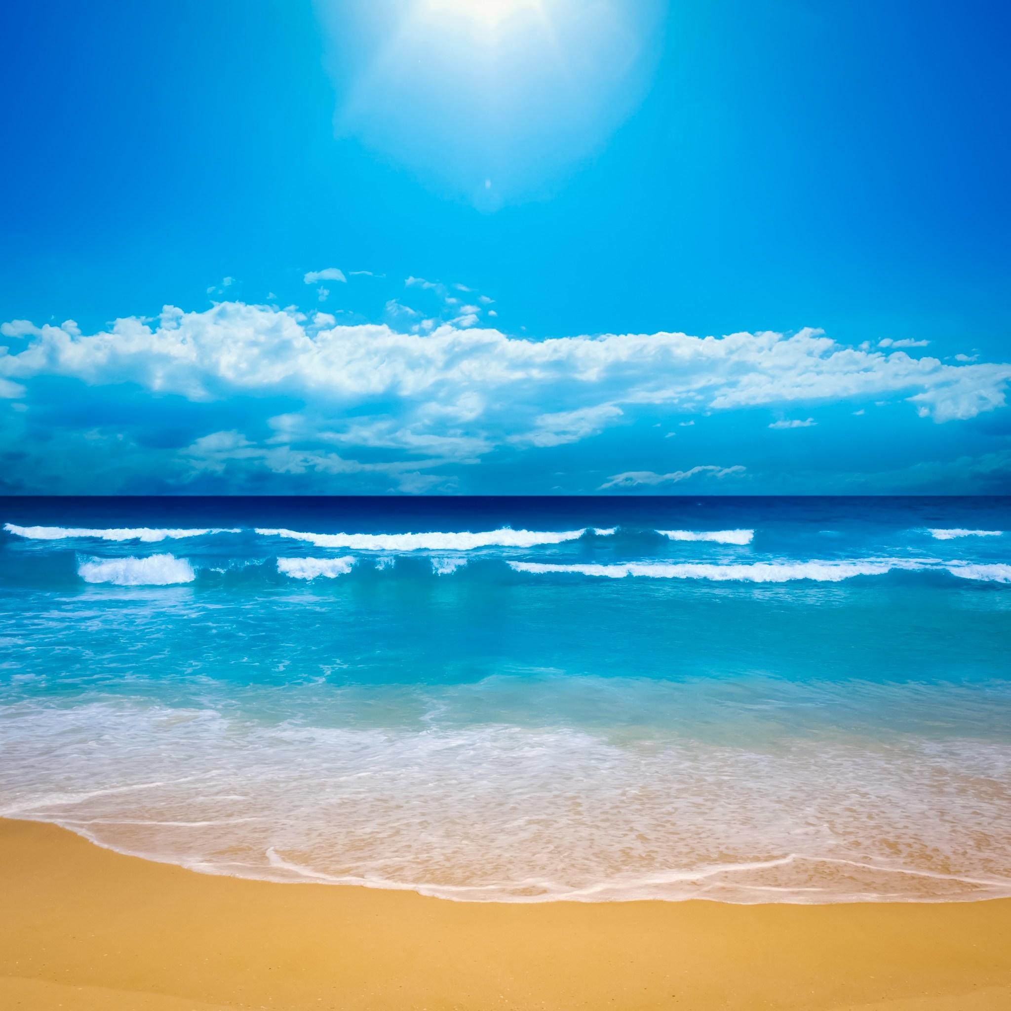 2050x2050 Sunny Beach. Beautiful Retina iPad Wallpaper, Phone