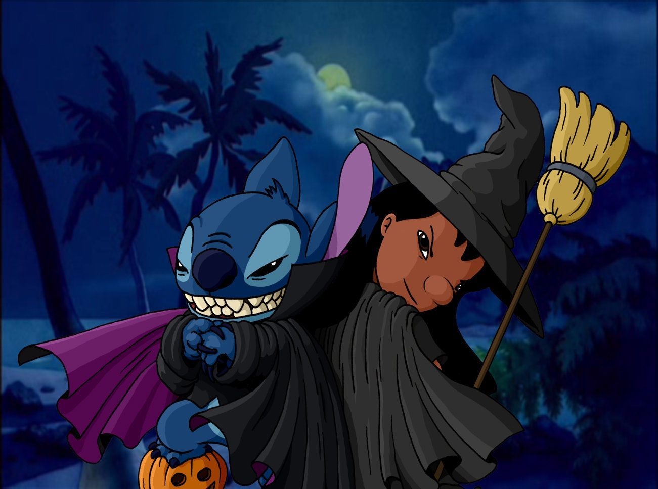 1310x970 Lilo and Stitch Halloween Wallpaper Free Lilo and Stitch Halloween Background, Desktop