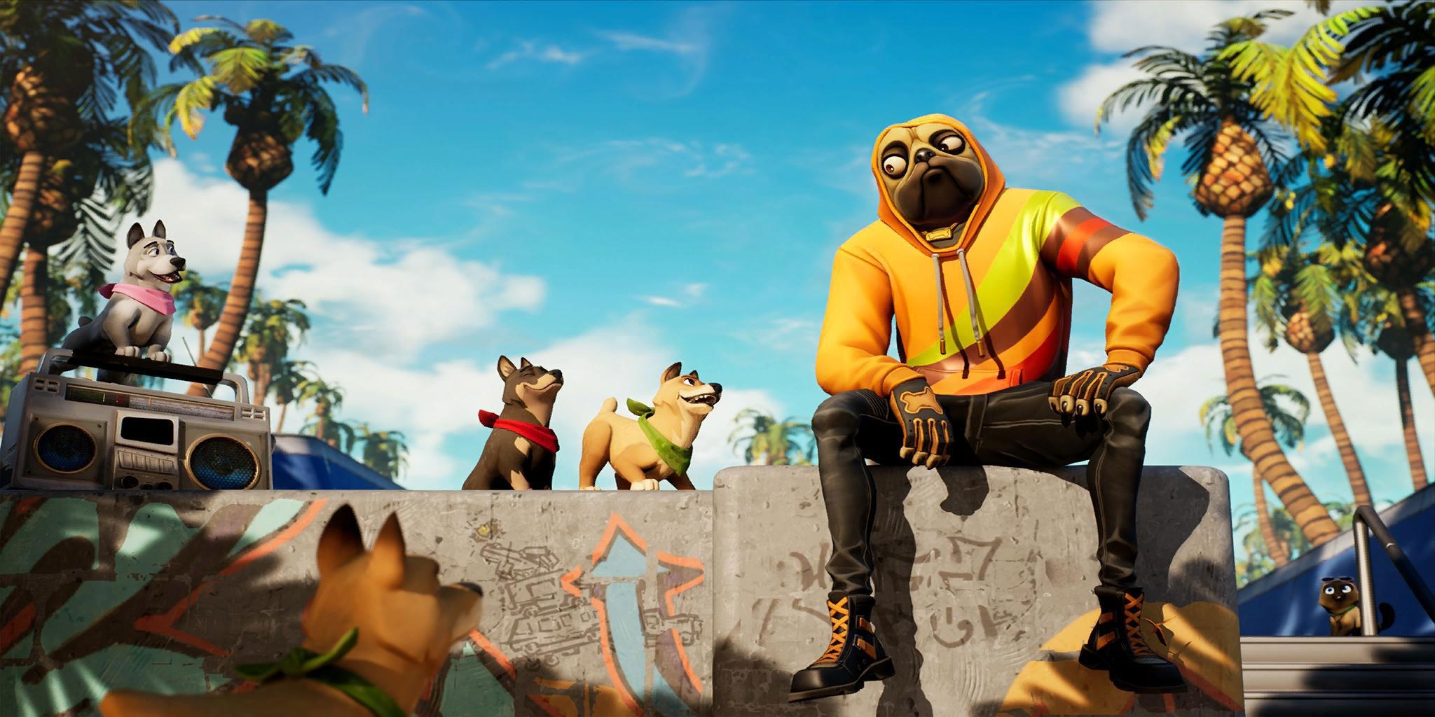 2050x1030 Doggo Fortnite wallpaper, Desktop