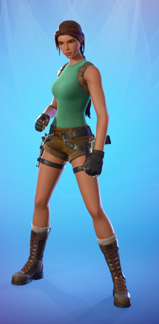 320x660 Lara Croft Fortnite wallpaper, Phone