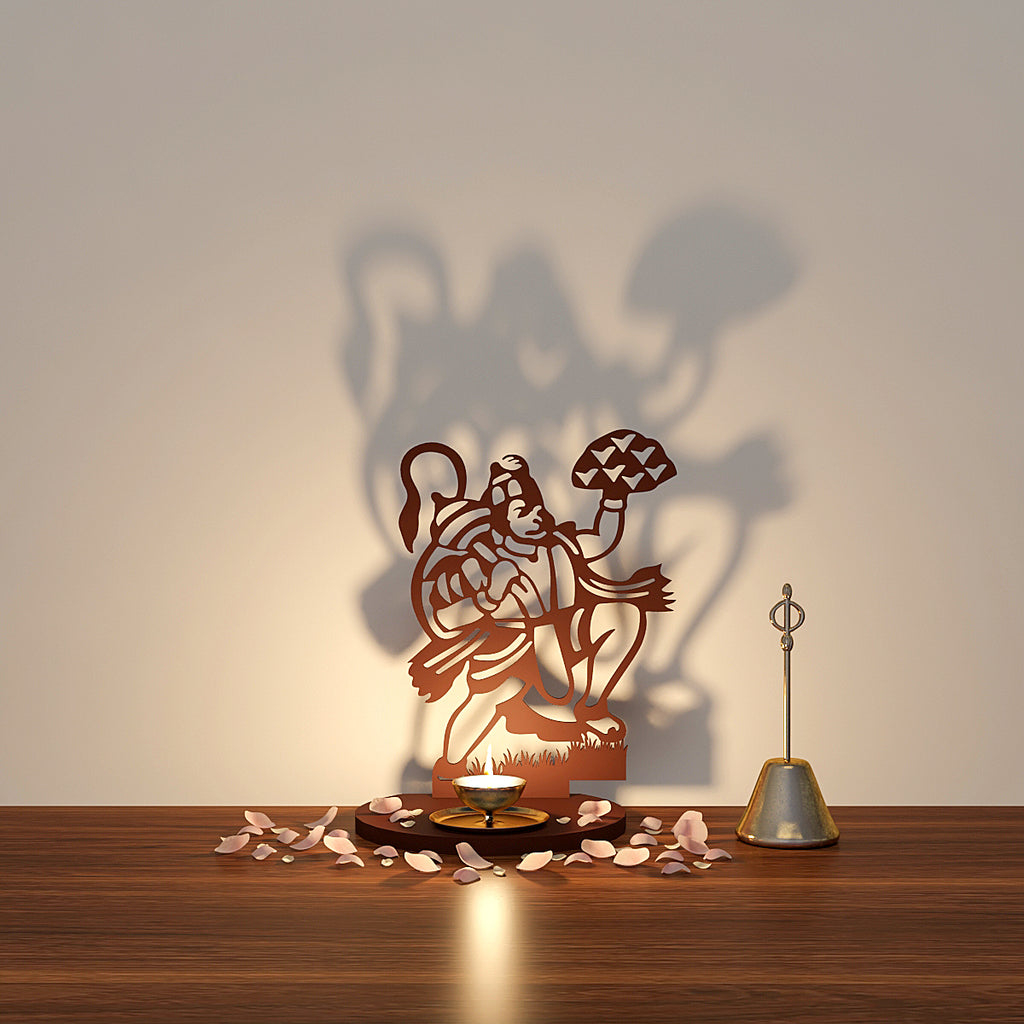 1030x1030 Hanuman Shadow Tea Light Holder, Phone