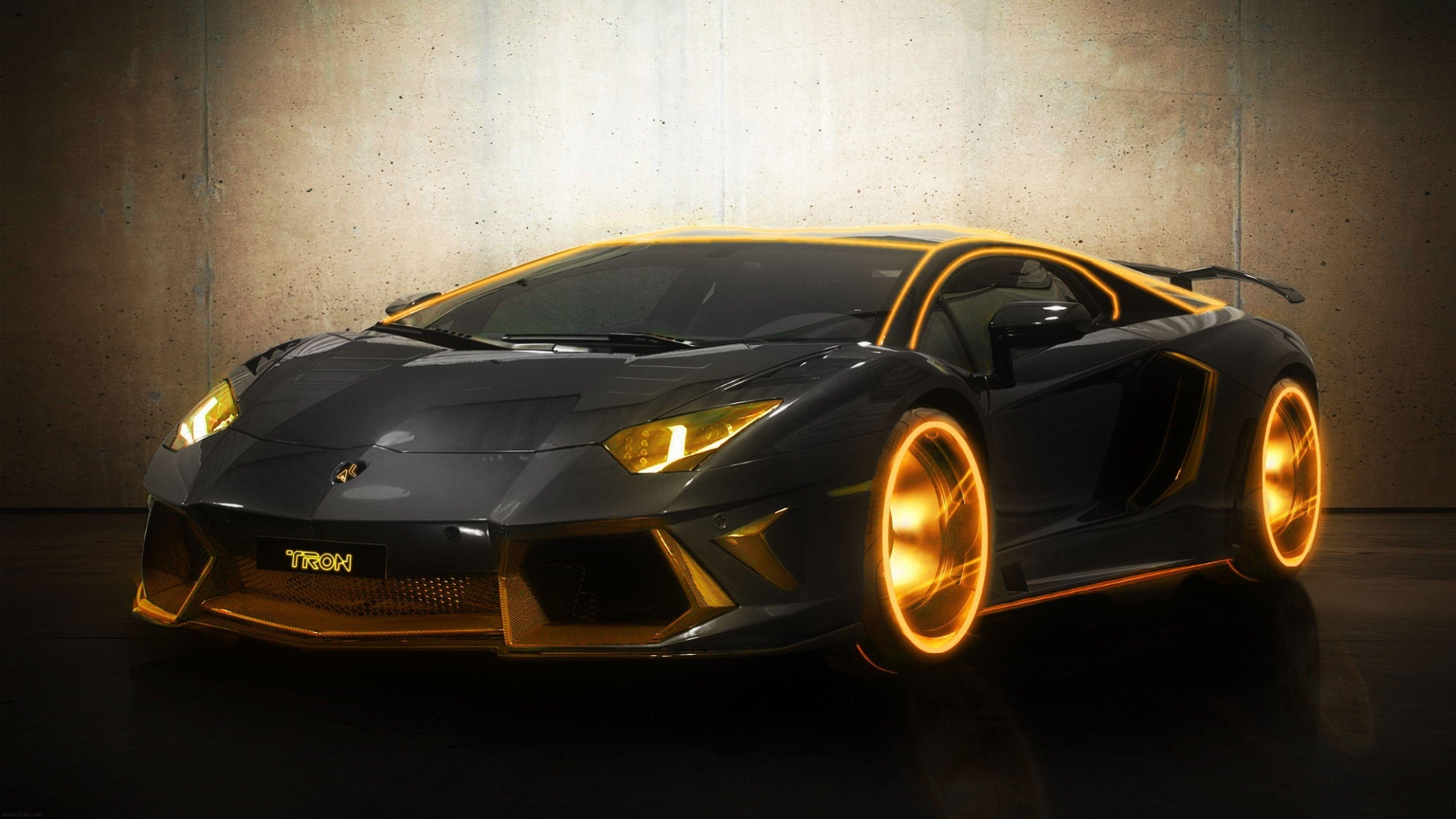 3840x2160 Gold Lamborghini Wallpaper, Desktop