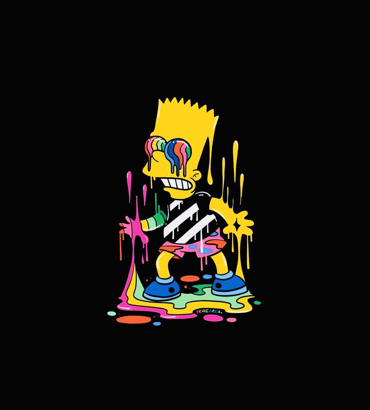 1250x1380 Trippie Bart. Trippy iphone wallpaper, Trippy wallpaper, Phone