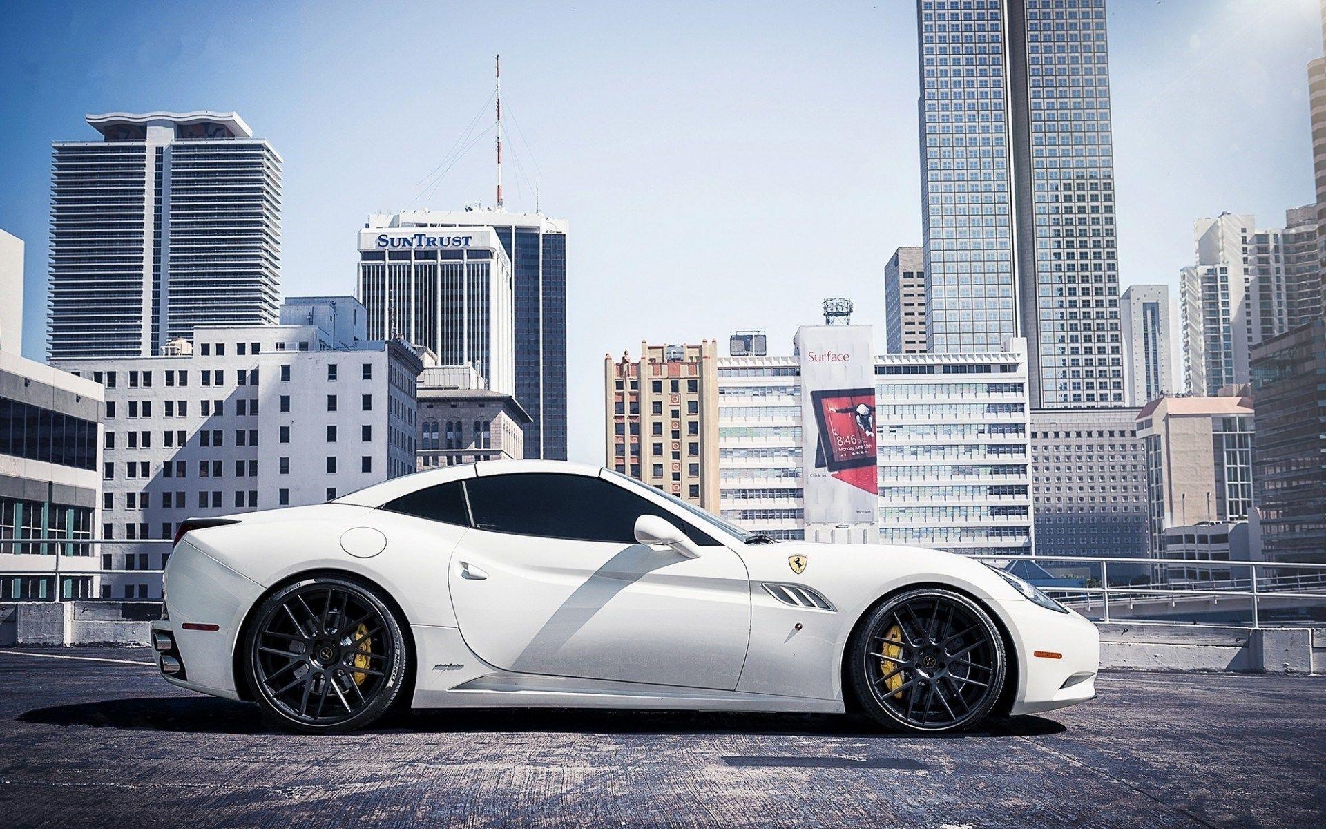 1920x1200 Ferrari California White Parking City wallpaperx1200, Desktop