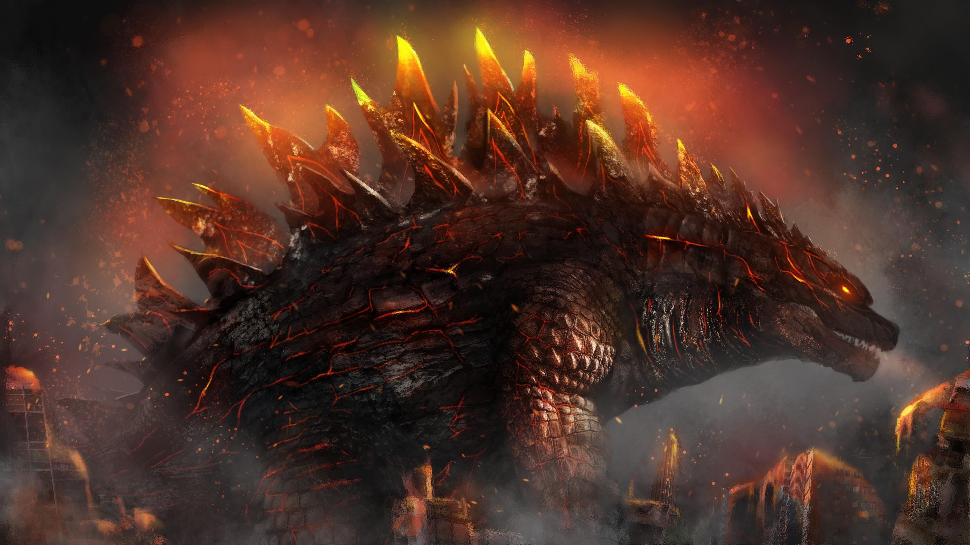 3840x2160 Thermonuclear / Fire Godzilla. Godzilla, Kaiju monsters, All godzilla monsters, Desktop