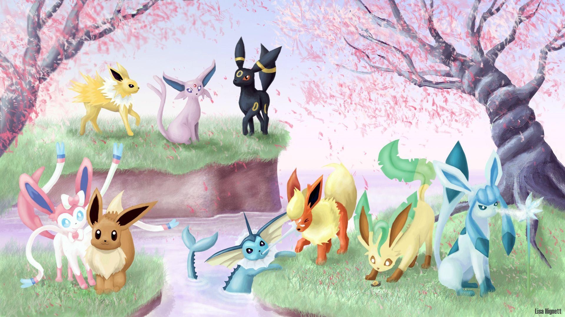 1920x1080 Eeveelutions Wallpaper HD Free Download. Pokemon eeveelutions, Eevee wallpaper, Pokemon eevee, Desktop