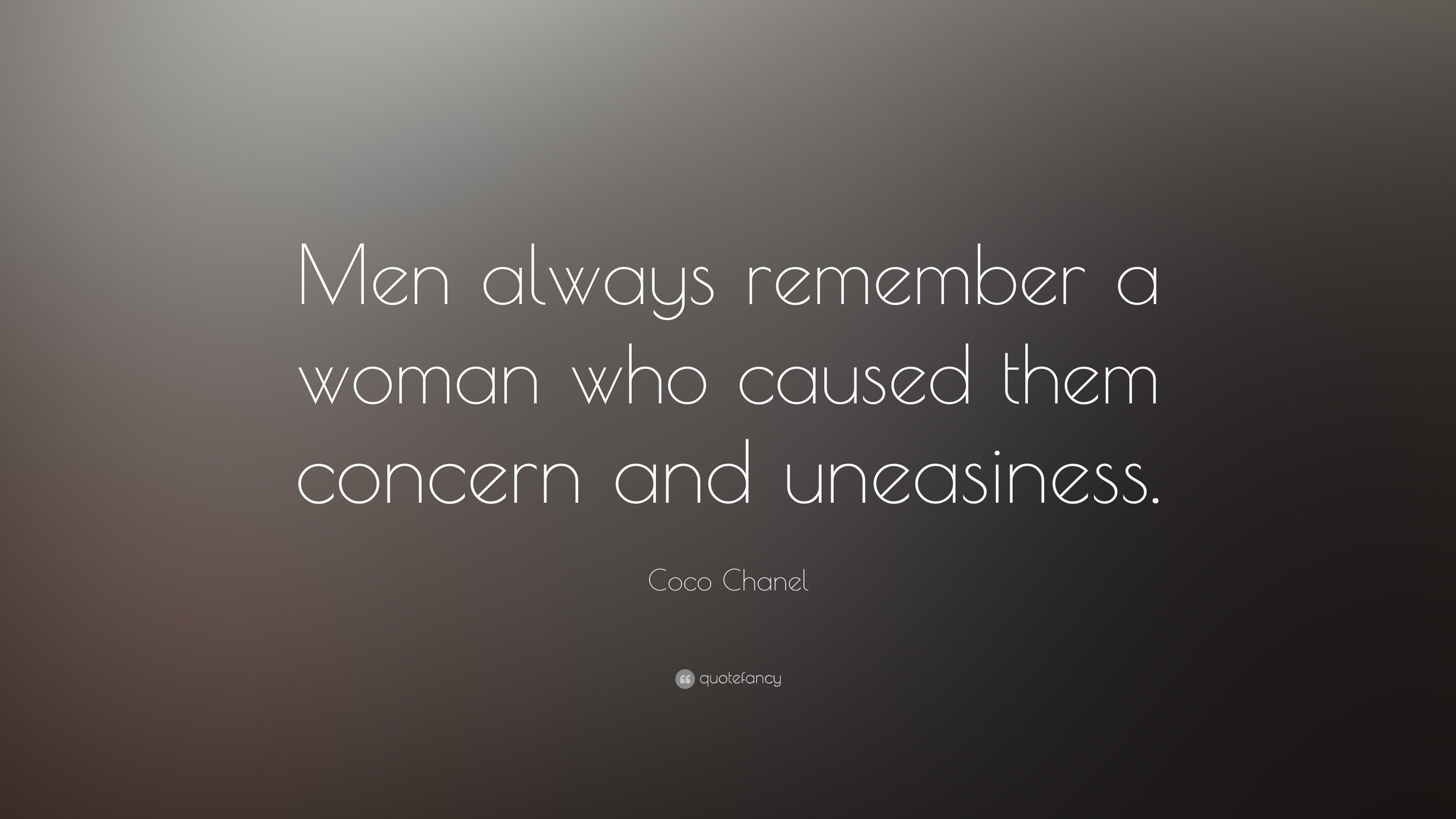 3840x2160 Coco Chanel Quote: “Men always remember a woman who caused them, Desktop