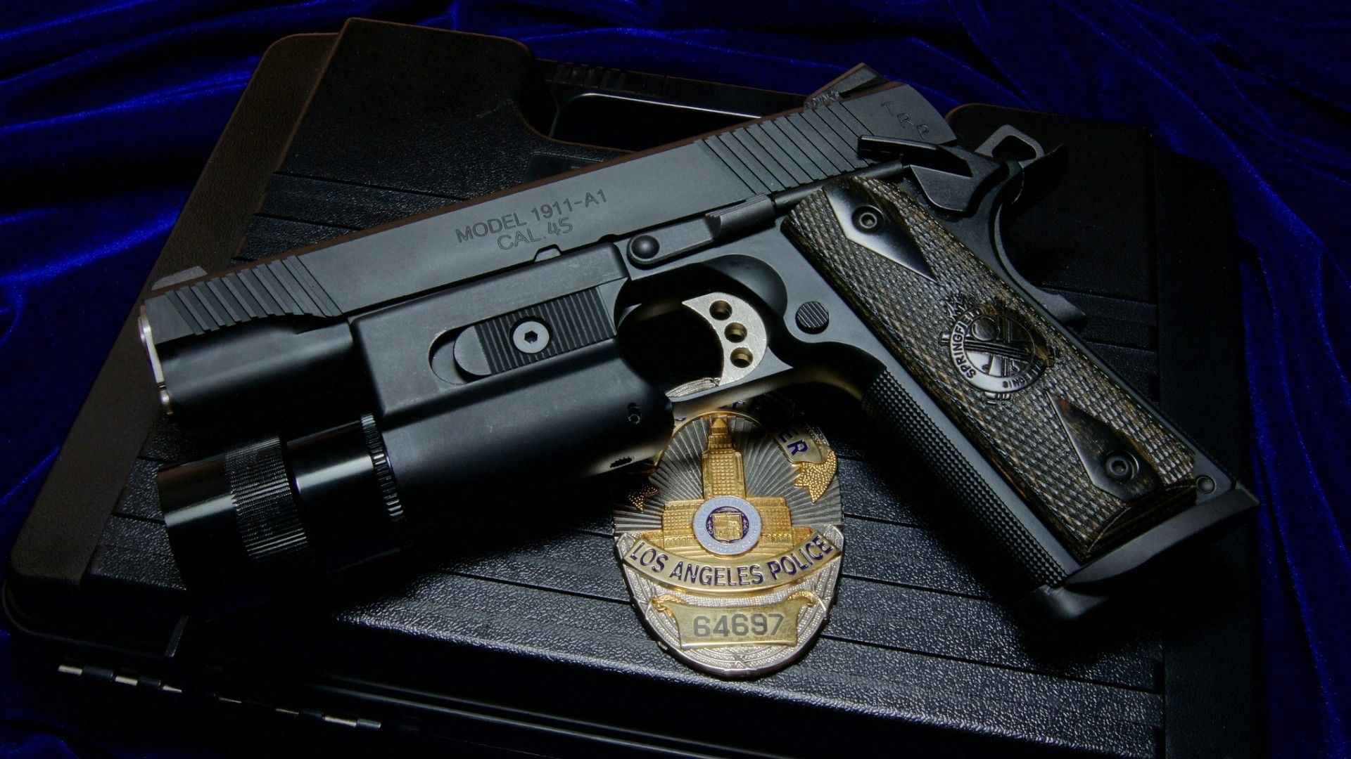 1920x1080 #M #gun, #weapon, #police, #CAL. #badge wallpaper, Desktop