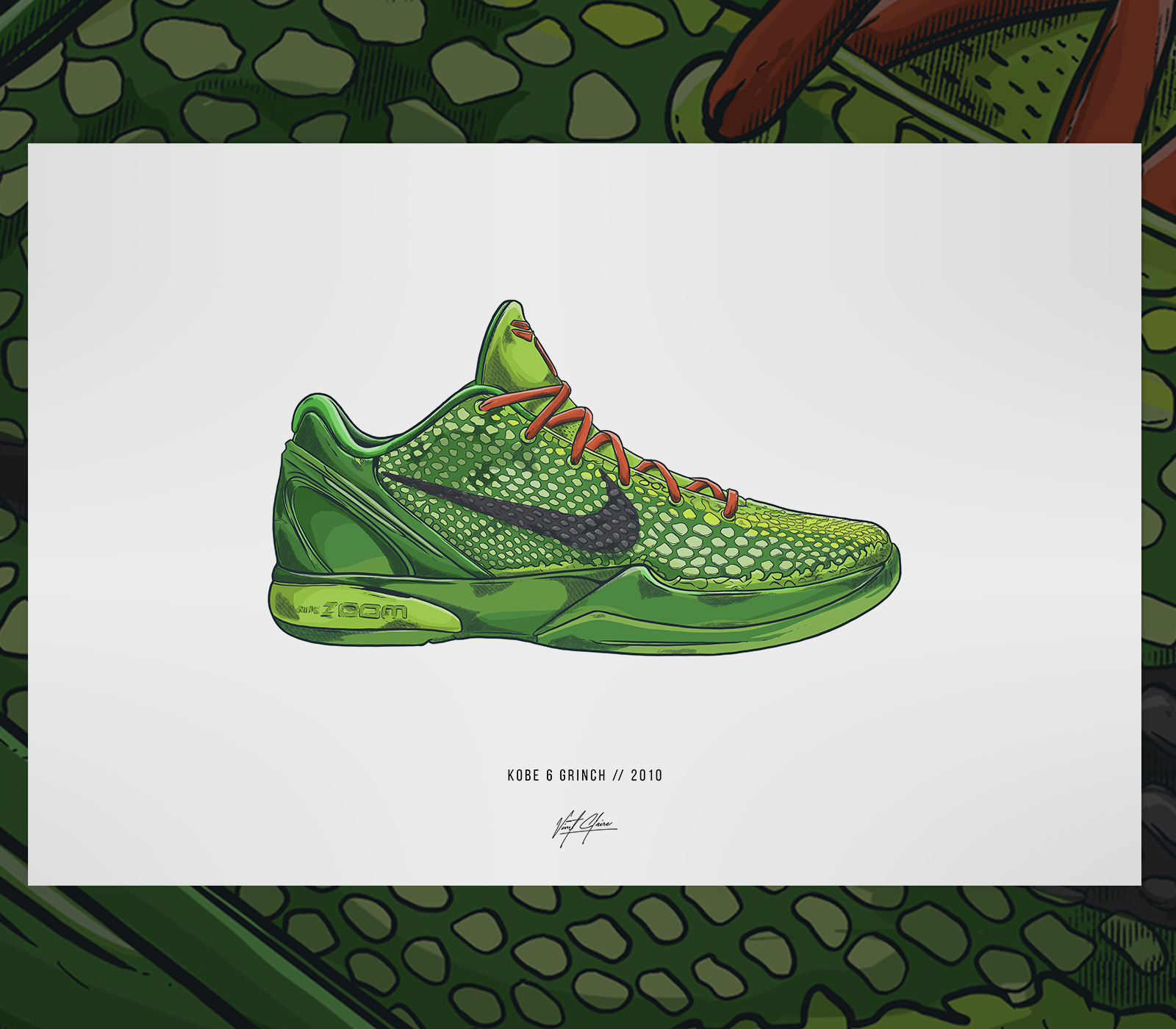 1600x1400 Kobe 6 Grinch Sneaker Print Poster Kobe Bryant 6 Zoom Air Art. Poster prints, Posters art prints, Kobe 6 grinch, Desktop