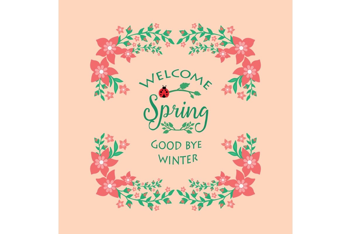 1200x800 Greeting Card Welcome Spring Design (Graphic) by stockfloral · Creative Fabrica, Desktop