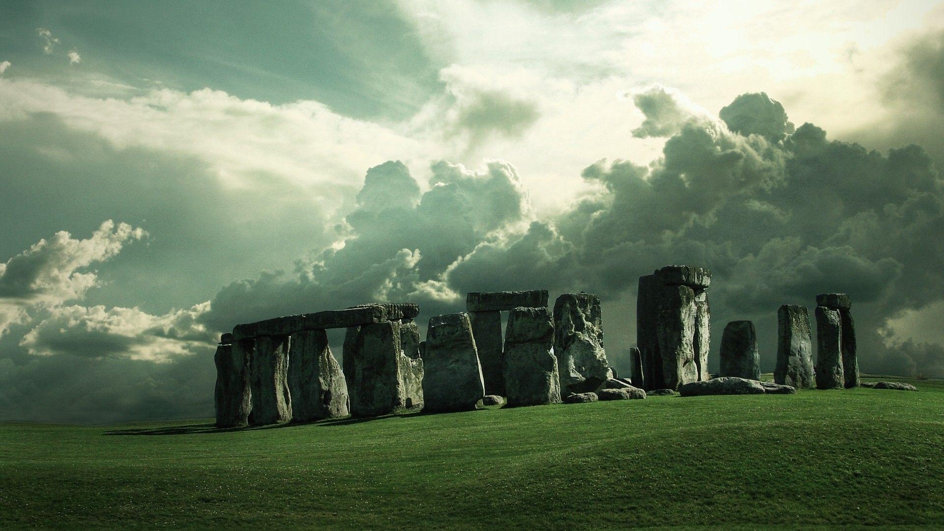 1920x1080 Stonehenge Tag wallpaper: Sunrise Stonehenge Field Stones Nature, Desktop