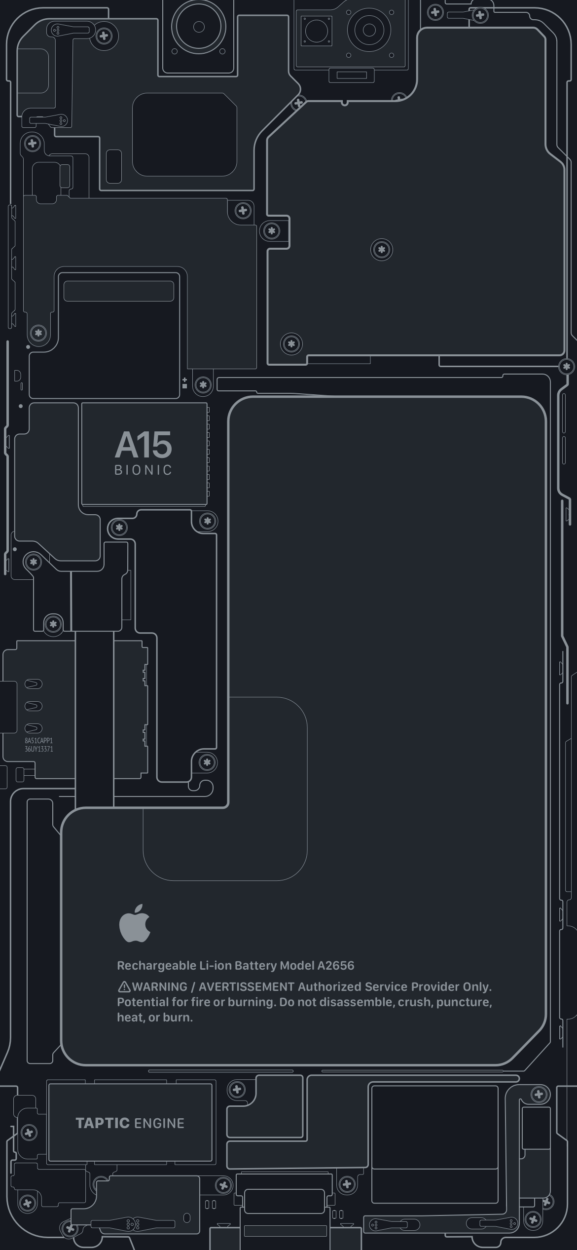 1170x2540 iPhone 13 Pro Schematic Wallpaper, Phone