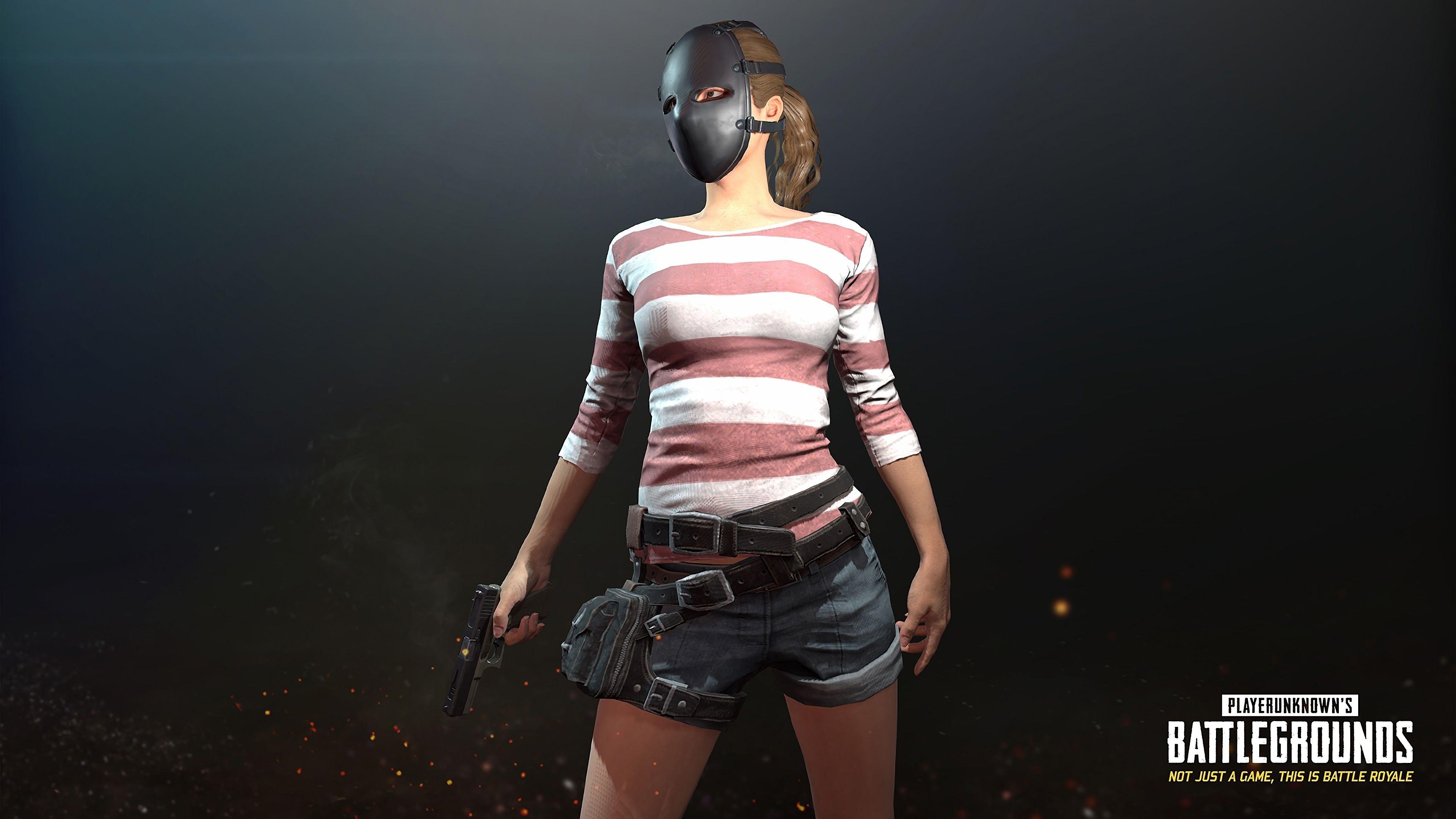 3840x2160 4K PlayerUnknown's Battlegrounds (PUBG) Girl Wanderer Mask, Desktop