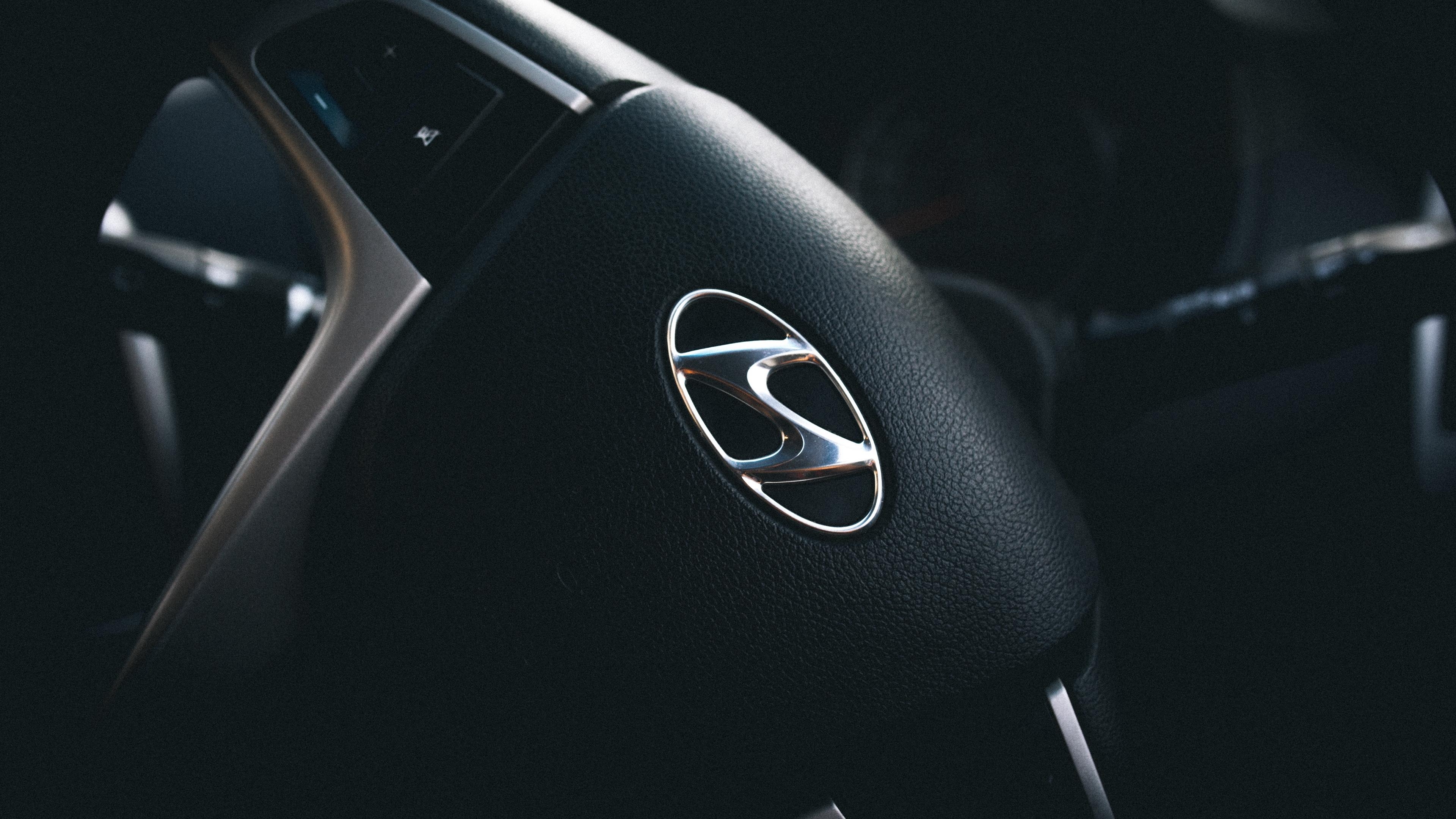 3840x2160 Download wallpaper  hyundai, steering wheel, logo 4k uhd 16, Desktop