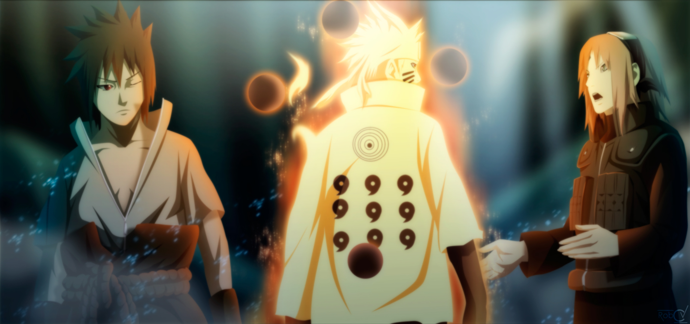 2300x1080 Team 7: Sasuke, Naruto and Sakura HD Wallpaper. Background Image, Dual Screen