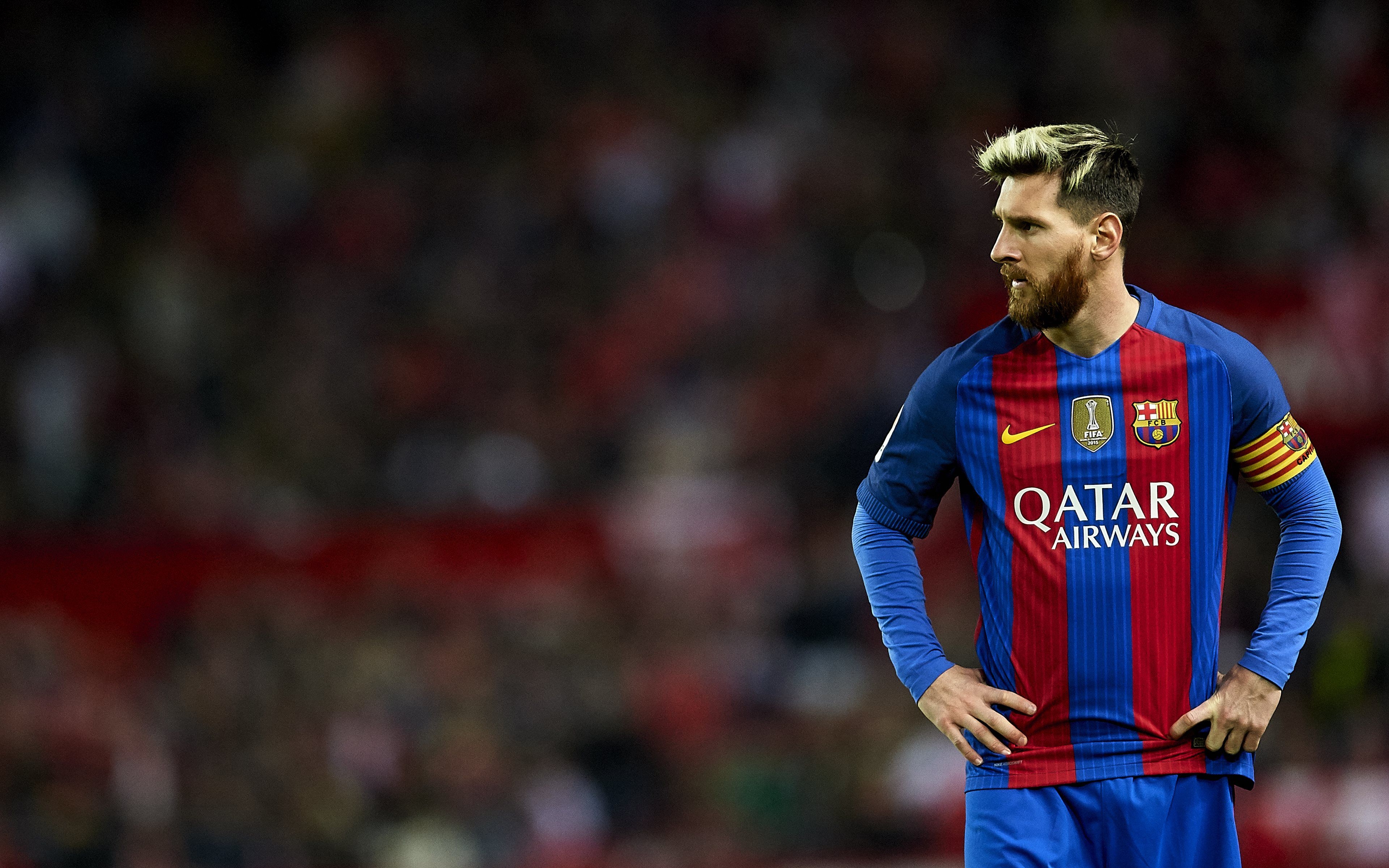 3840x2400 Download 4k wallpaper Lionel Messi, soccer, football stars, FC, Desktop