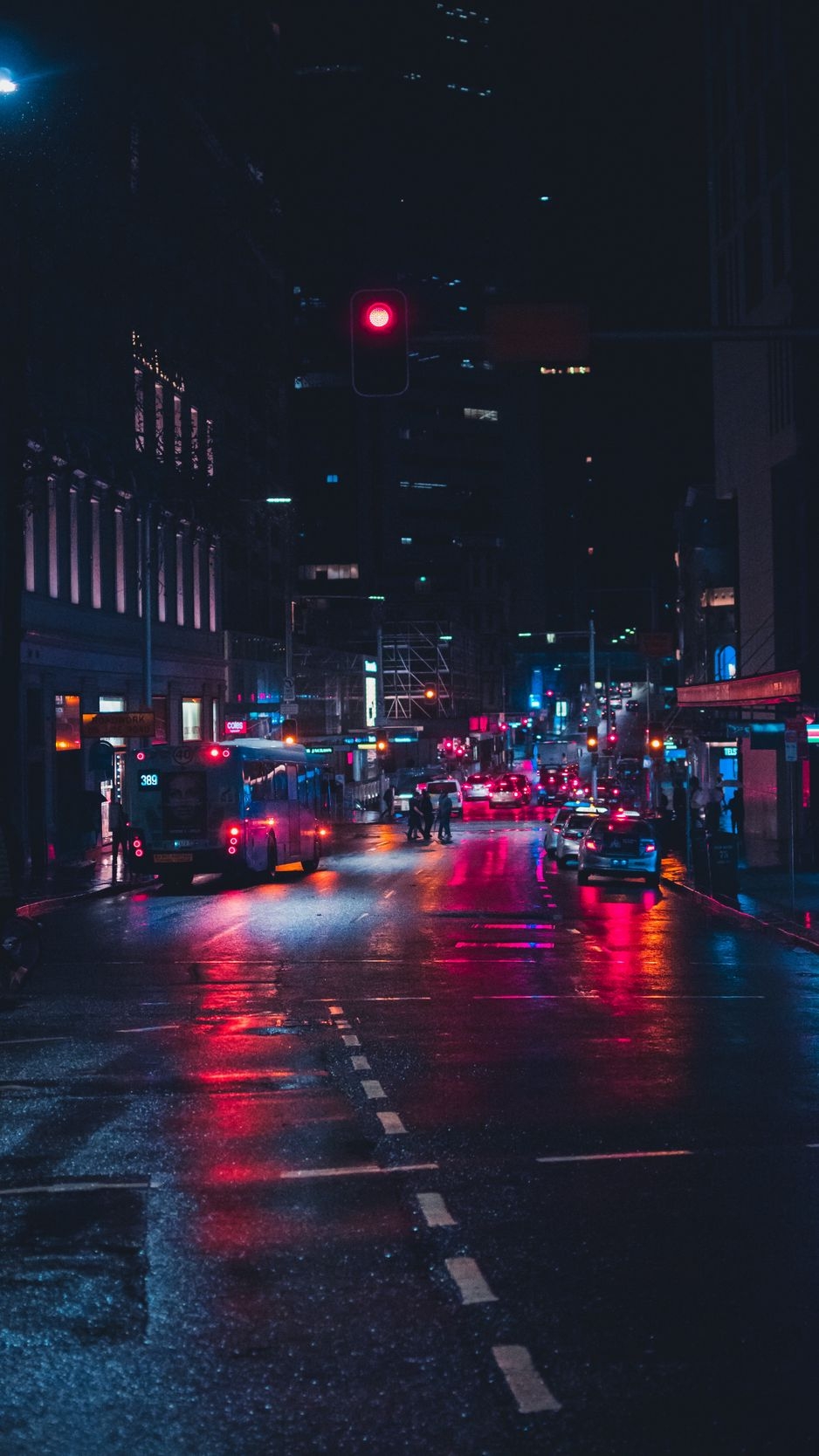 940x1670 Download Wallpaper  Night City, Street, Lighting, Traffic, Sydney, Australia Iphone 8 7 6s 6 For Parallax HD Background, Phone