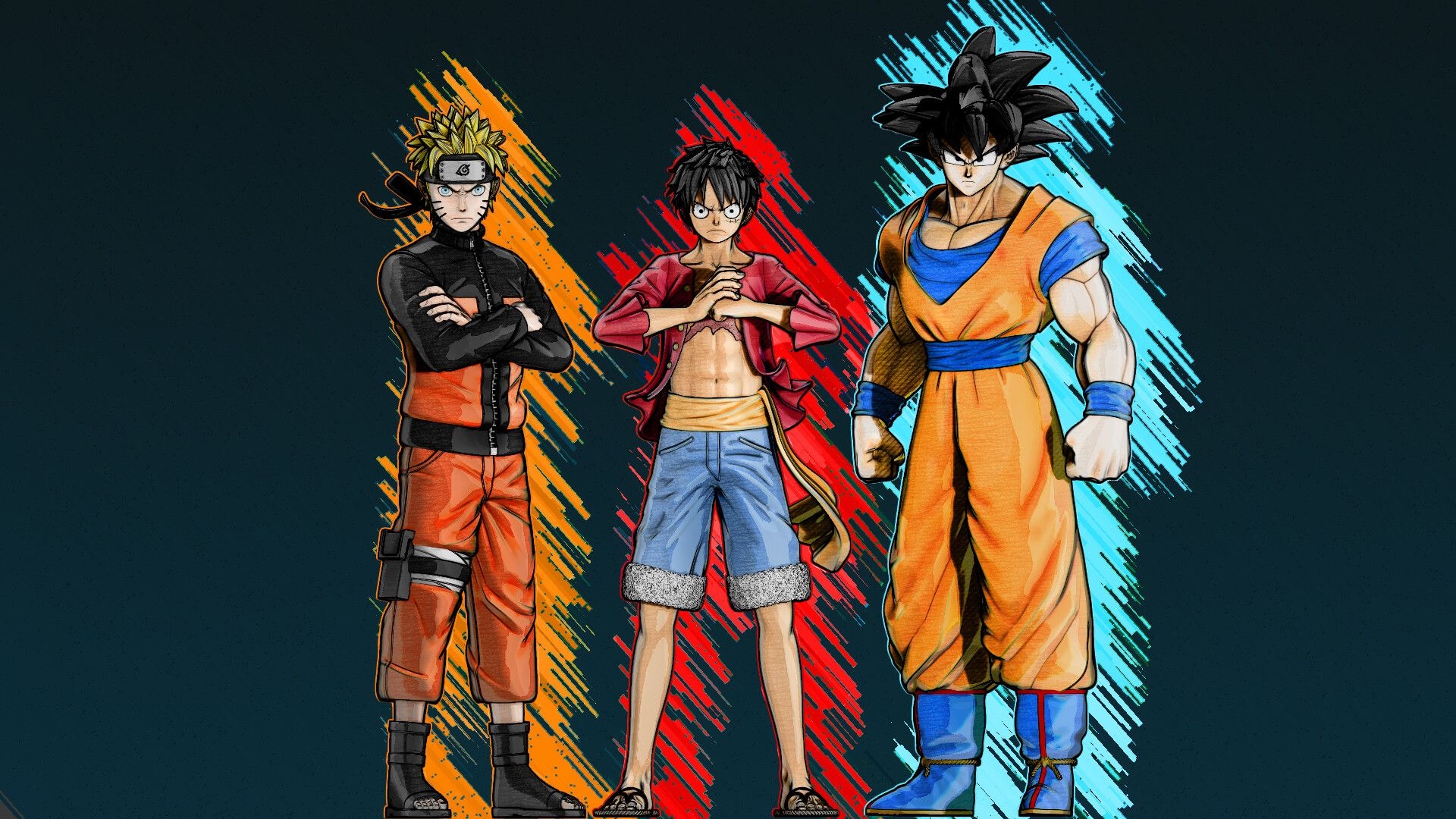 1920x1080 Borja Villén Bonet, Luffy & Goku shonen jump Heroes, Desktop