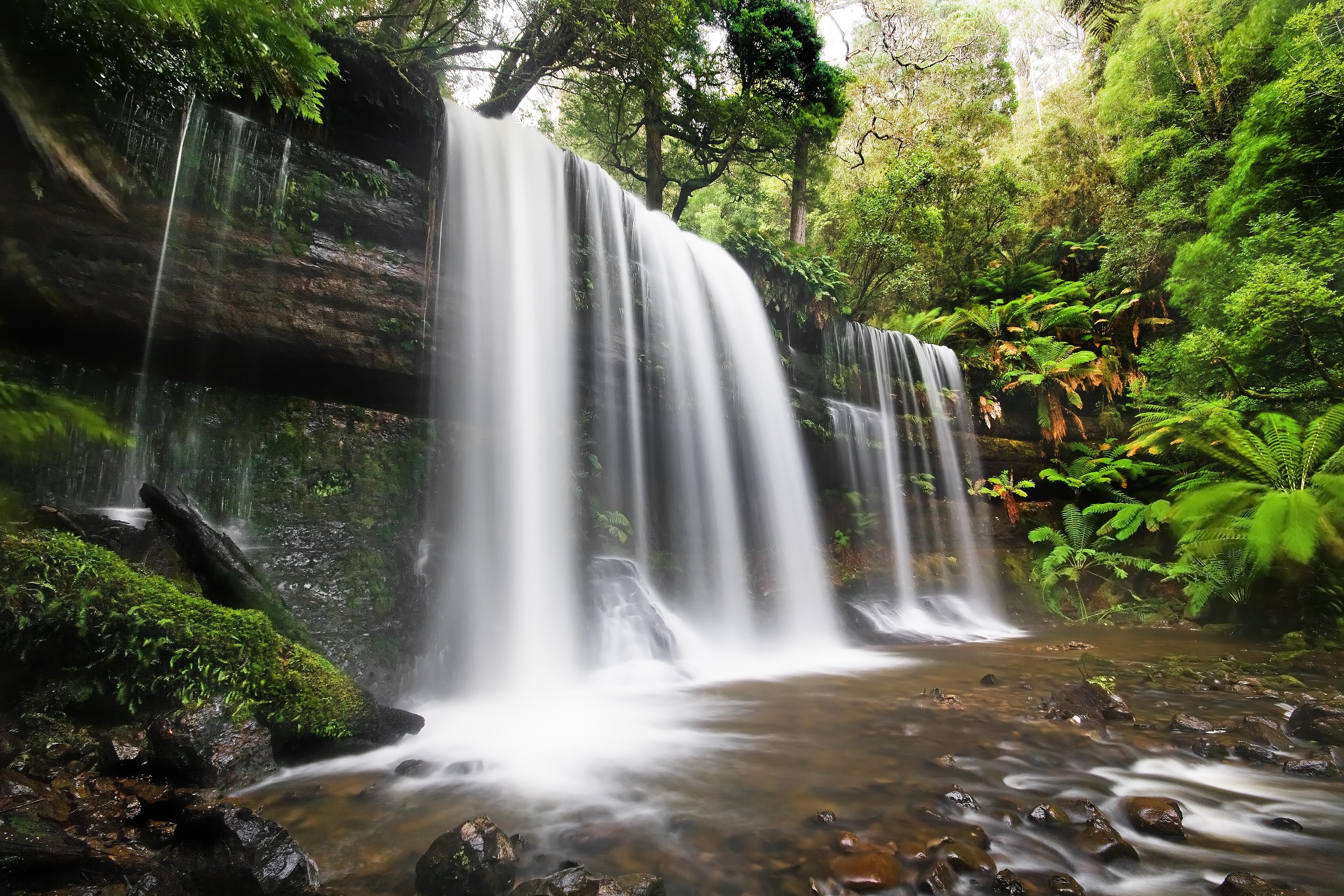 3890x2600 Wallpaper Paradise Waterfall Feng Shui, Desktop