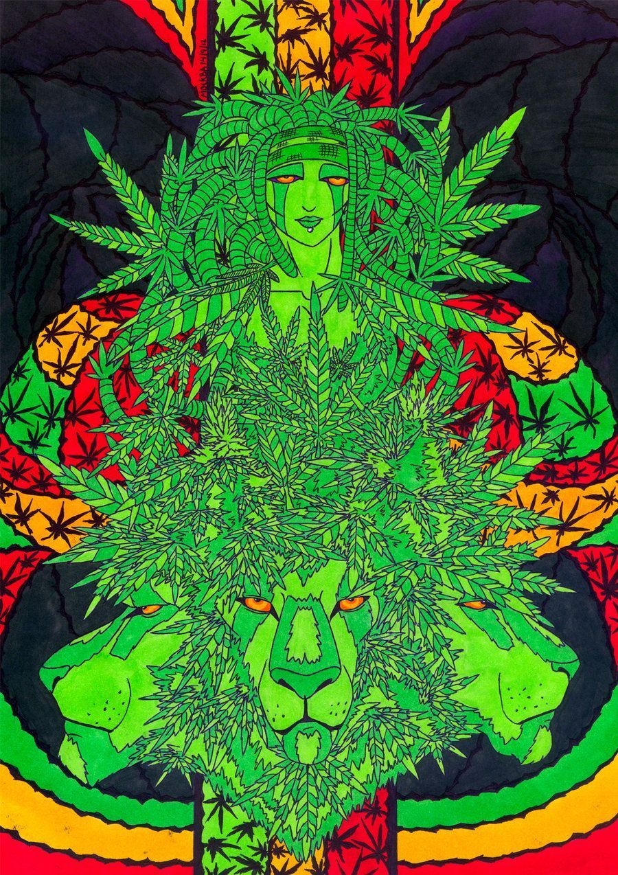 900x1280 Trippy Weed Wallpaper, Phone