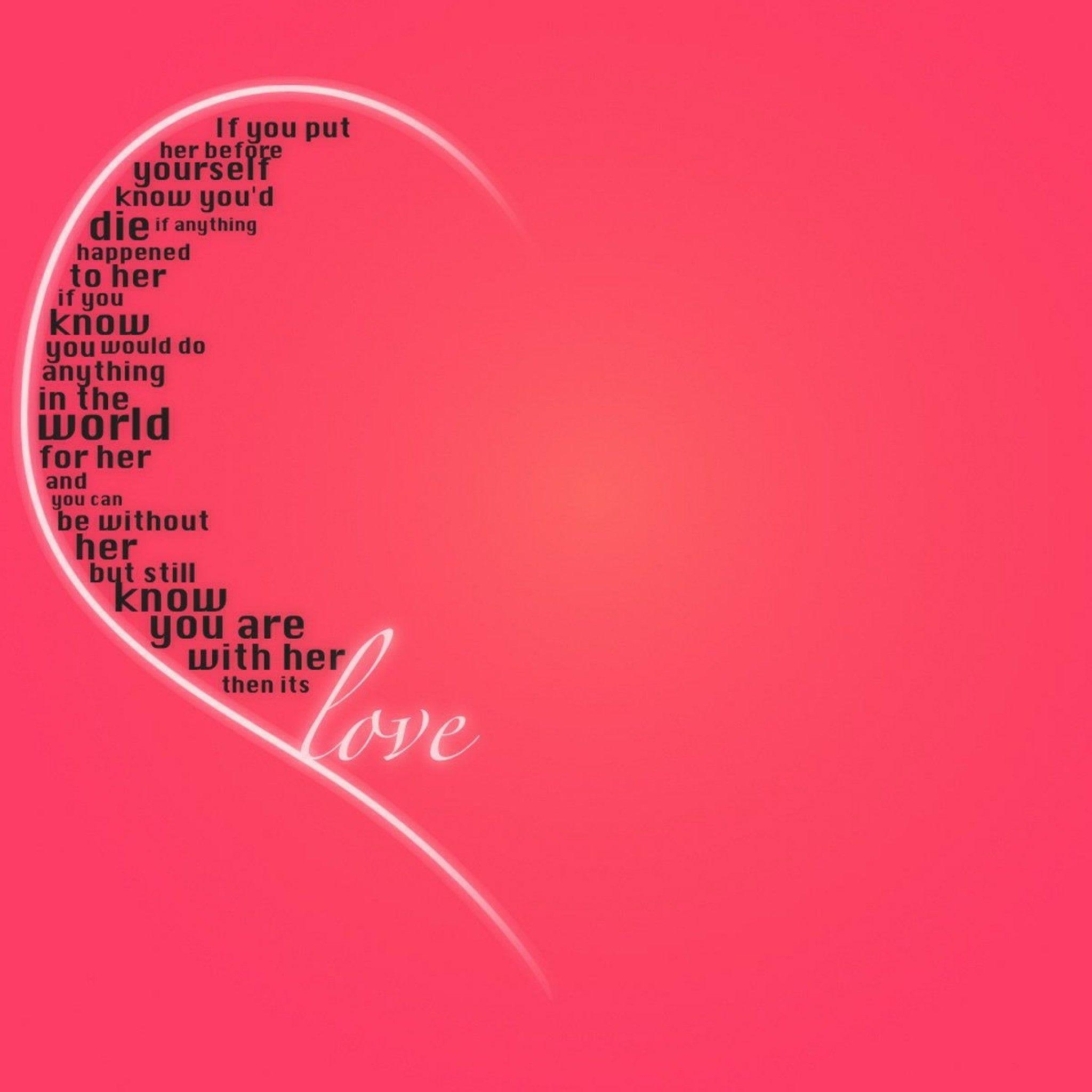 2050x2050 Love Quotes iPhone Wallpaper, Phone