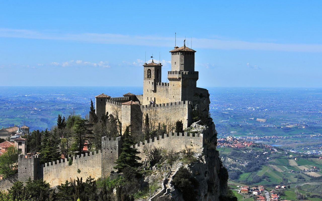 1280x800 Photo Fortress Republic of San Marino Castles Cities, Desktop