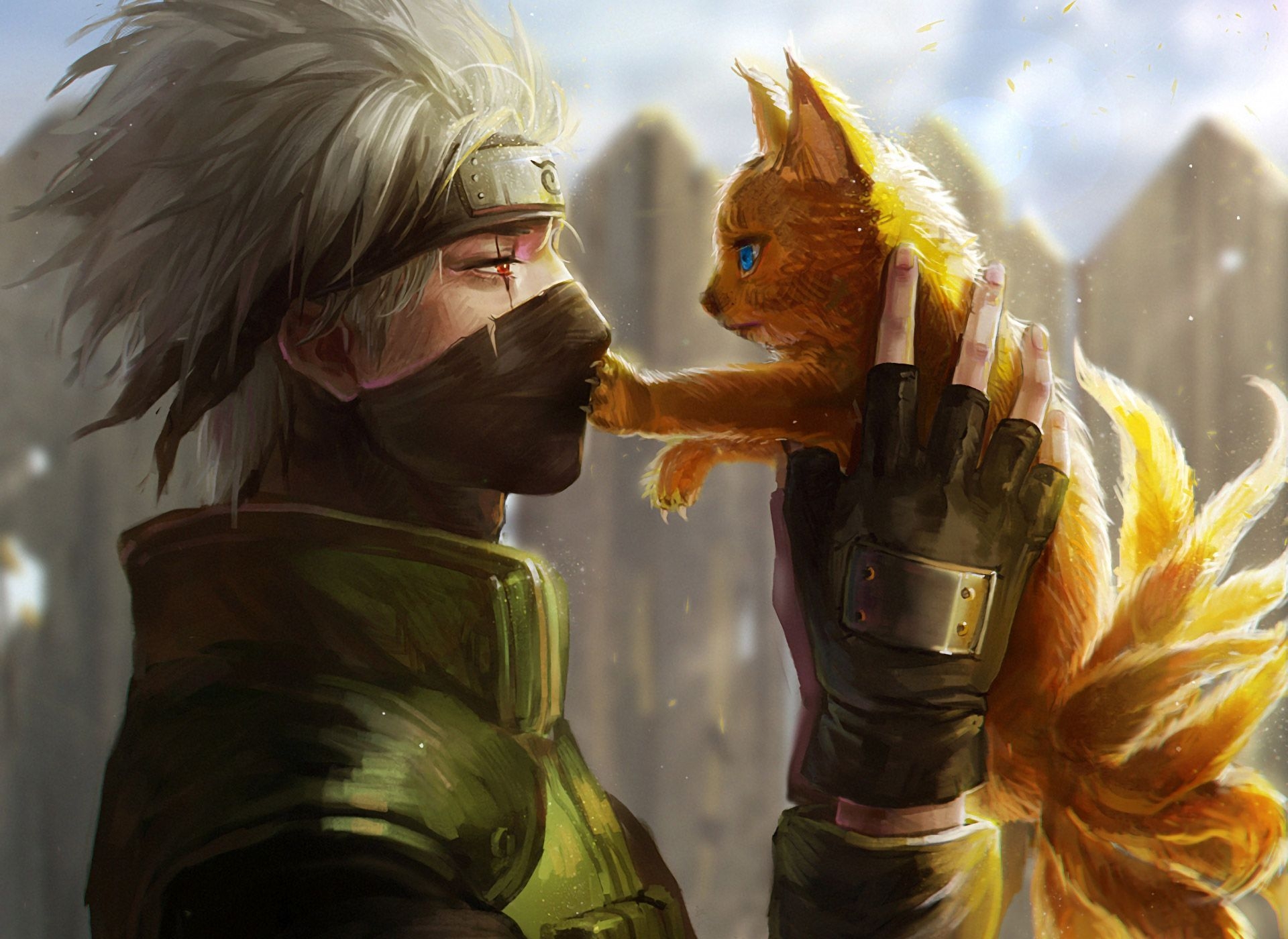 1920x1400 Kakashi and Cat!Naruto. Naruto, Naruto shippuden sasuke, Naruto kakashi, Desktop