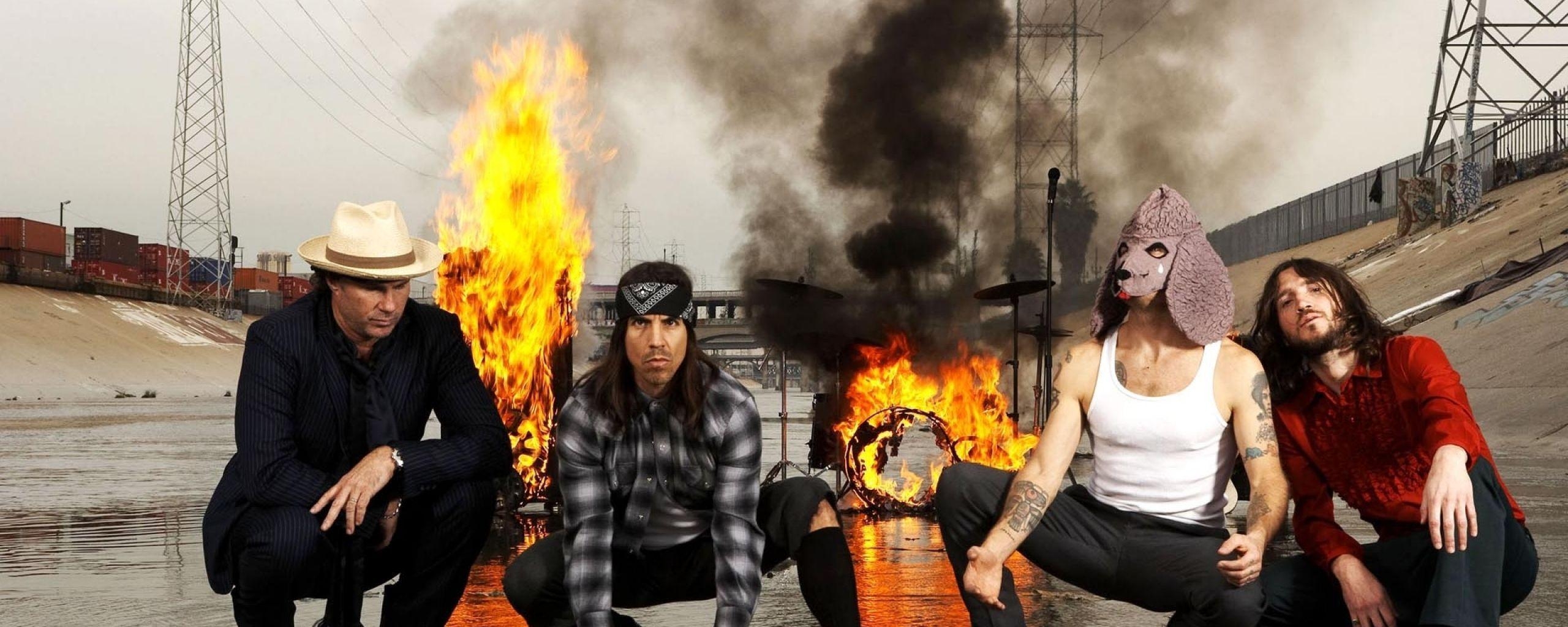 2560x1030 Download Wallpaper  Red hot chili peppers, Fire, Smoke, Dual Screen