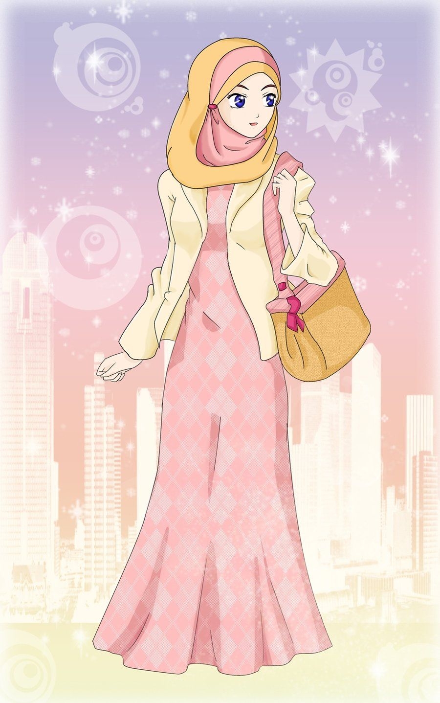 900x1440 Muslimah Cartoon Wallpaper, Picture, Phone