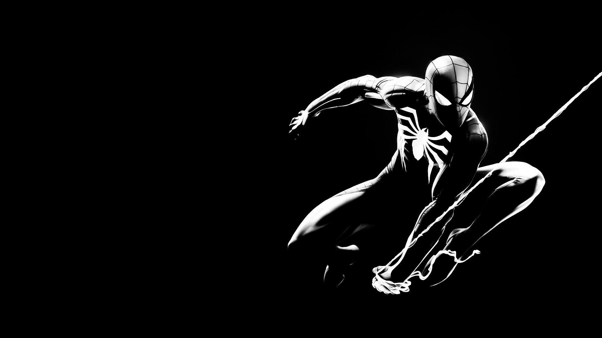 1920x1080 Black And White Spider Man Wallpaper Free Black And White Spider Man Background, Desktop