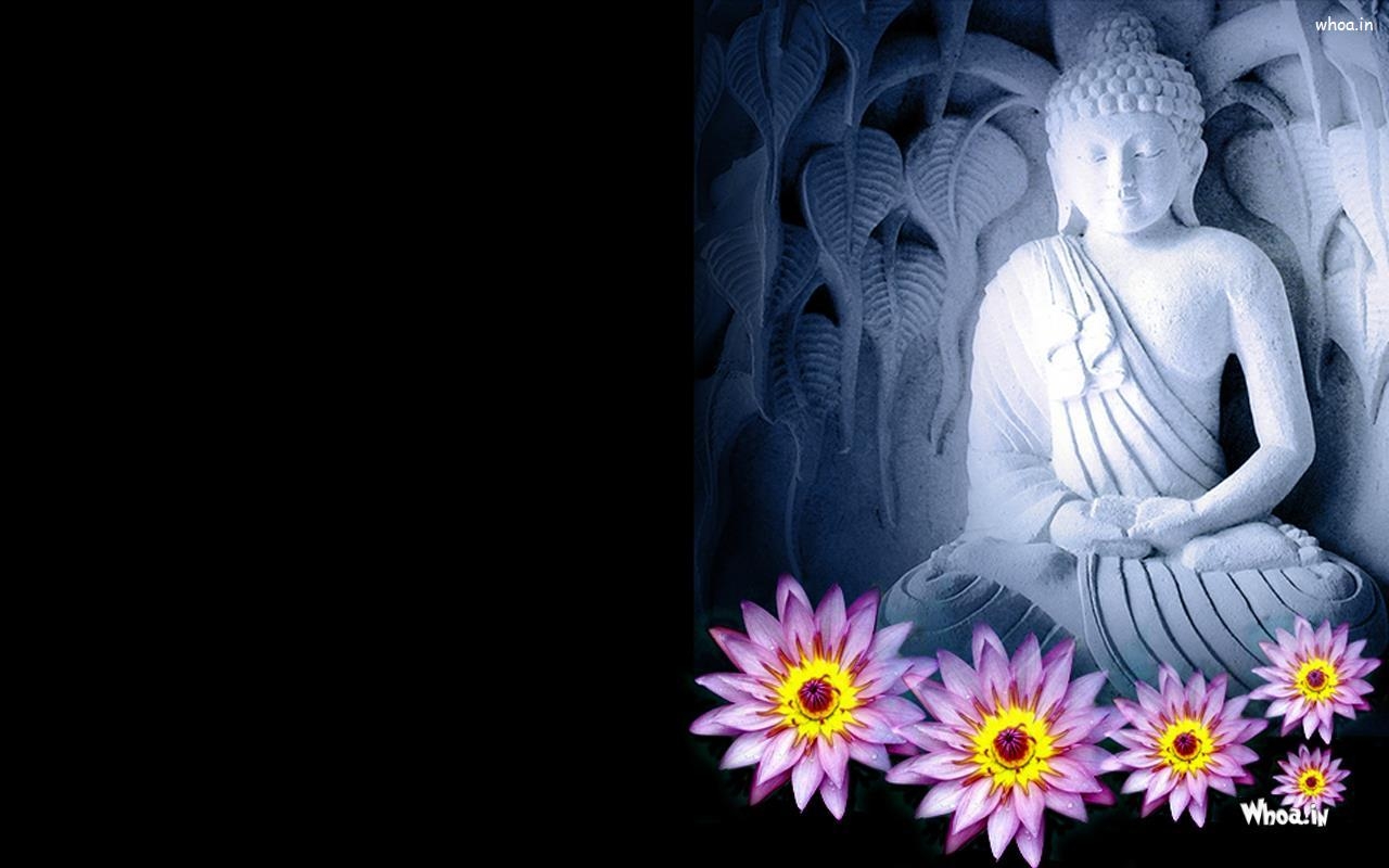 1280x800 Zendha: Black And White Buddha Wallpaper, Desktop