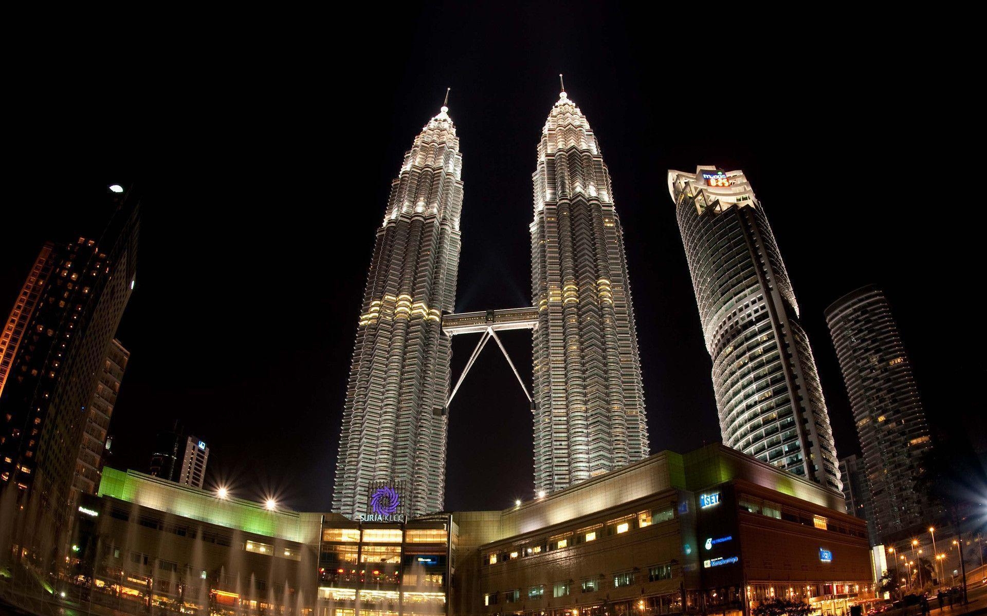 1920x1200 Petronas Towers Night View HD Wallpaper « Travel & World, Desktop