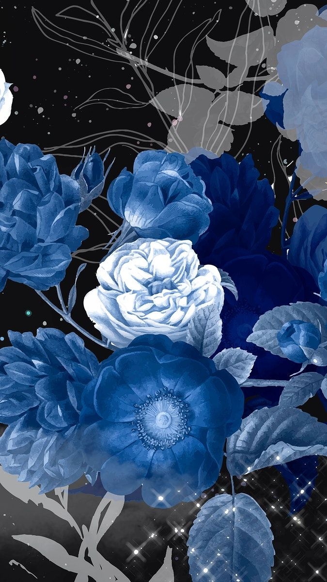 680x1200 Download free vector of Flower phone wallpaper background, aesthetic design vector, remixed. Flower phone wallpaper, Blue wallpaper iphone, Wallpaper background, Phone