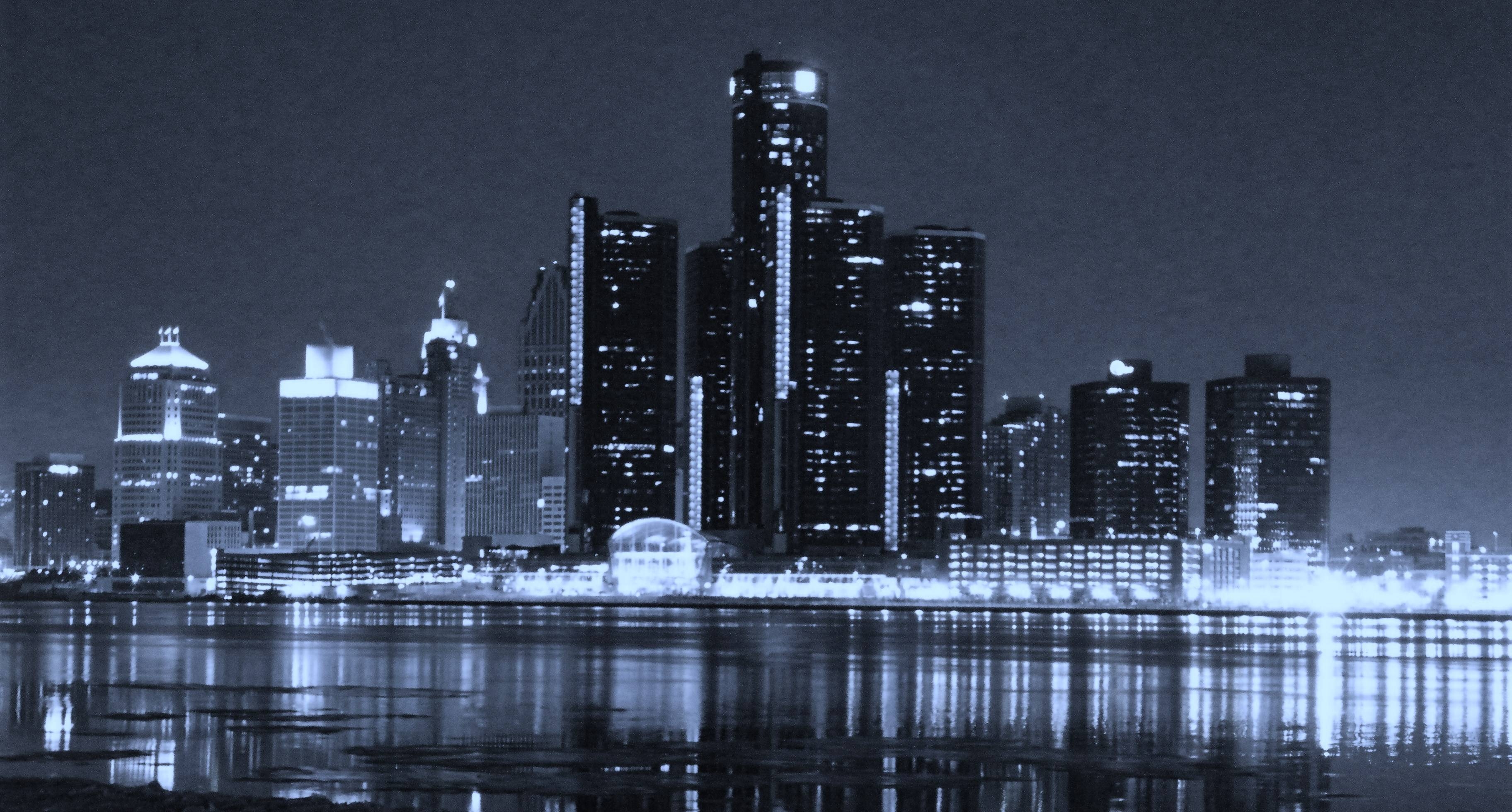 3650x1970 Detroit Skyline Wallpaper Black And White. Hdwidescreens, Desktop