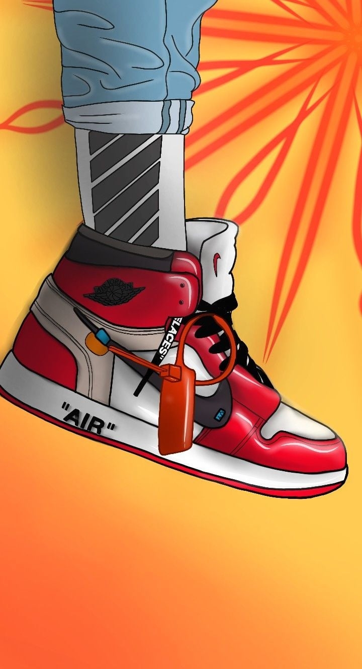 720x1330 Air Jordan 1 X Off White wallpaper. Jordan shoes wallpaper, Shoes wallpaper, Sneakers wallpaper, Phone