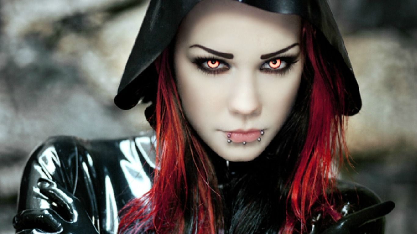 1370x770 Gothic Girl Wallpaper, Desktop