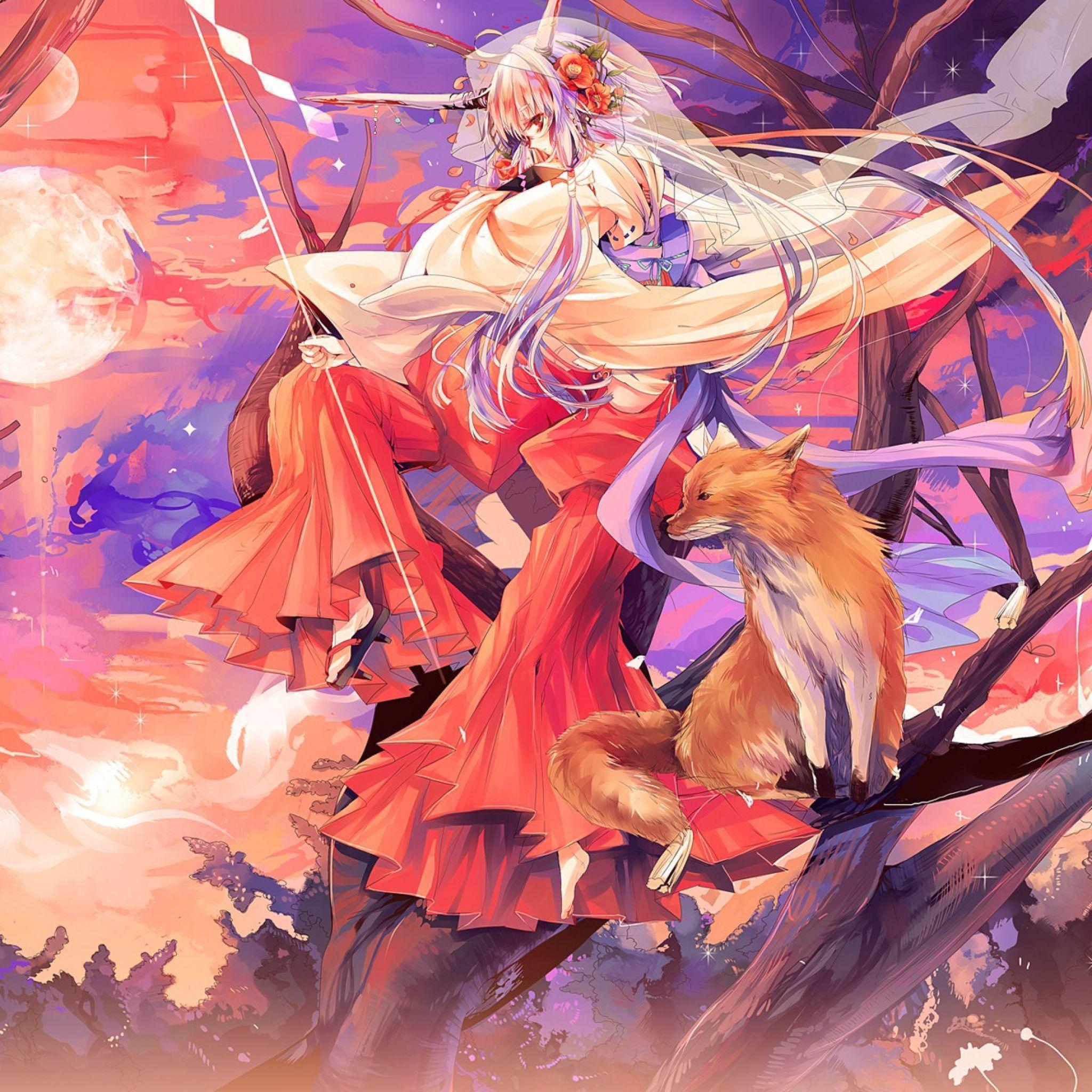 2050x2050 New iPad Air, iPad mini Retina Kitsune Wallpaper HD, Phone