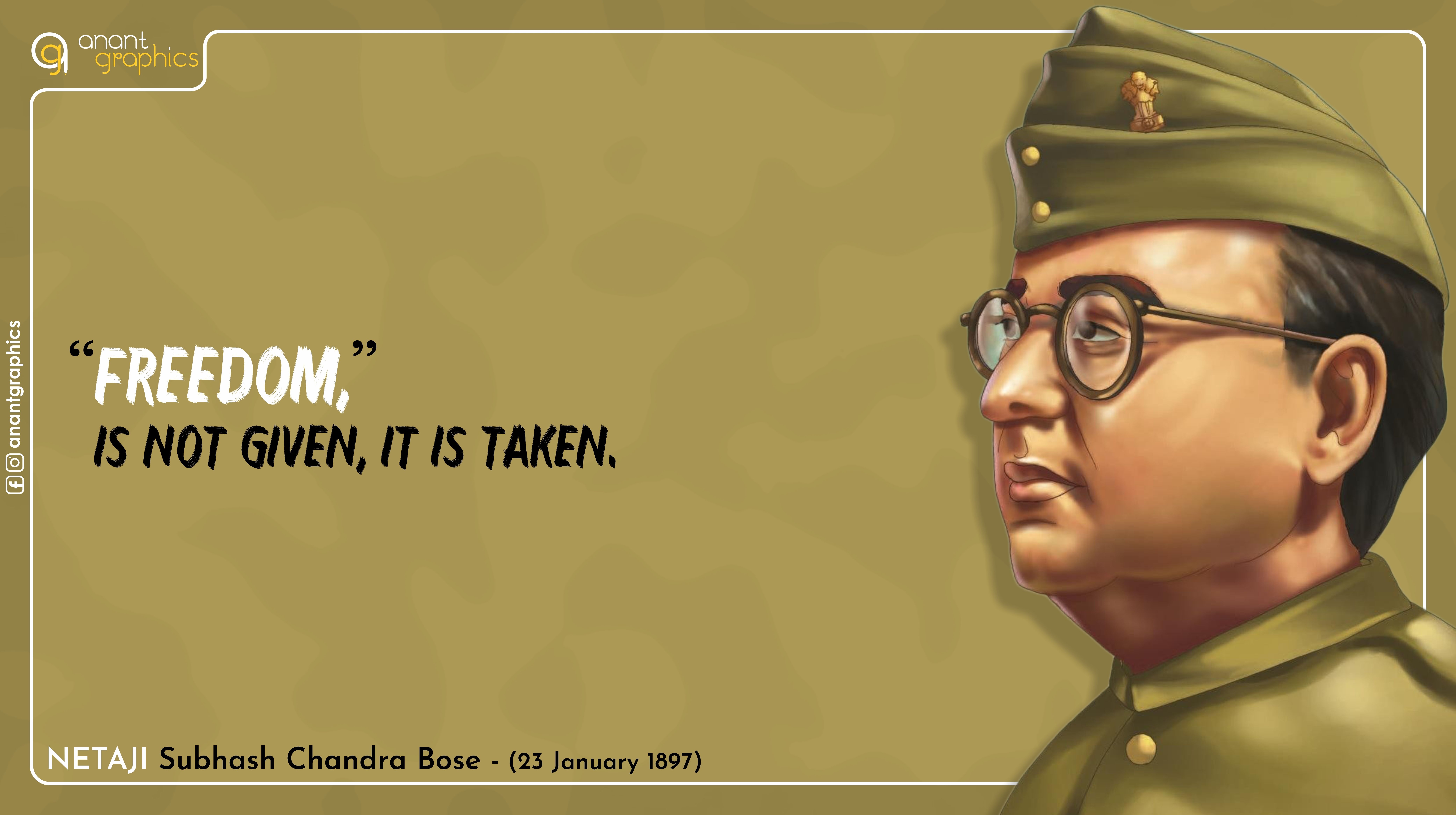 8340x4670 subhash chandra bose jayanti. #freedom #netaji, Desktop