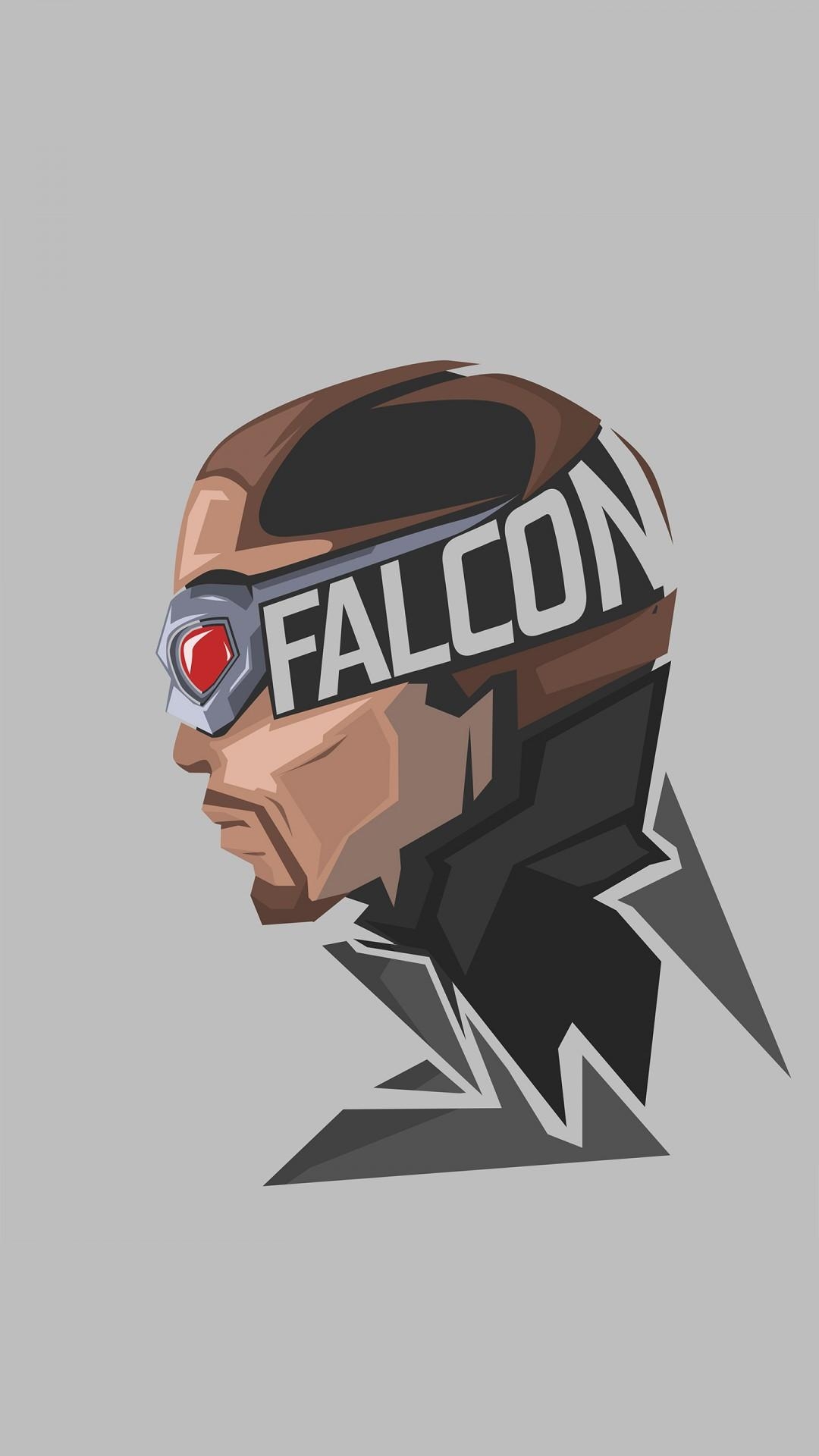 1080x1920 Falcon Marvel Superhero Minimal 4K 8K Wallpaper. HD Wallpaper, Phone