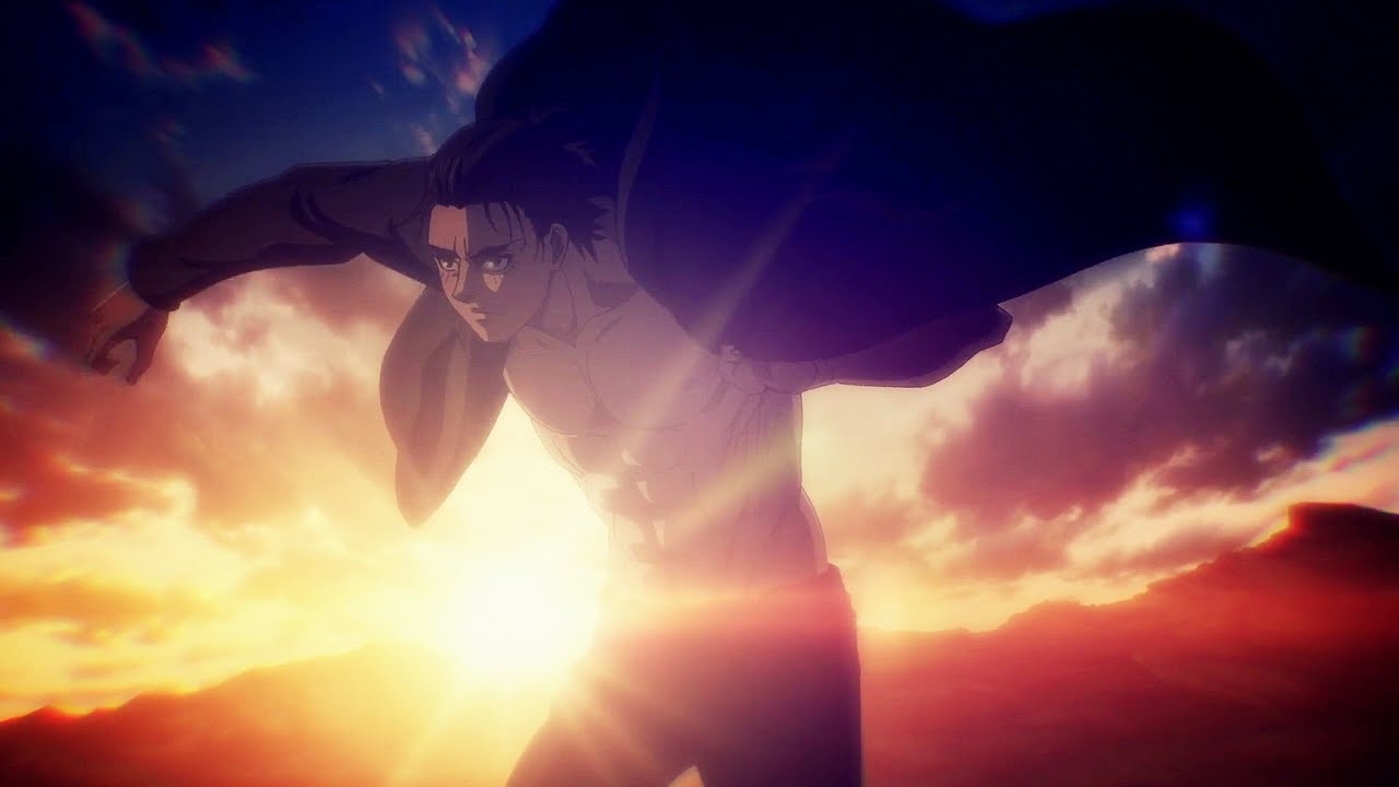 1280x720 Eren Yeager being a Shirtless Hottie. FULL HD [4K]. Eren Jacket Scene. AOT Season 4 Episode 12, Desktop