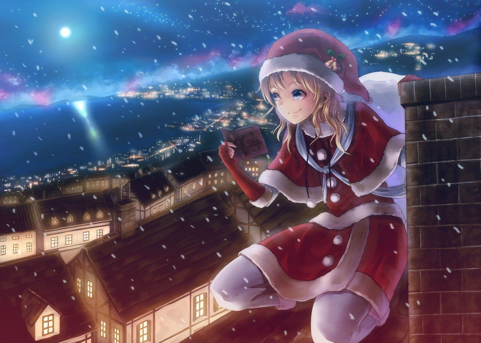 1690x1200 Anime Christmas Wallpaper Free Anime Christmas Background, Desktop