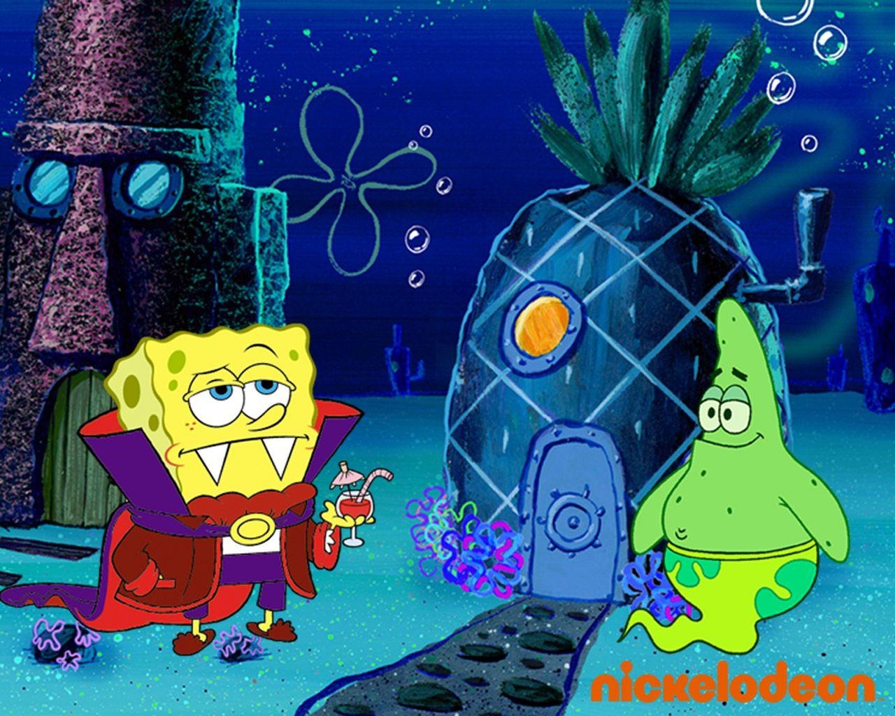 1280x1030 Spongebob Squarepants Wallpaper: Spongebob & Patrick. Spongebob wallpaper, Spongebob pics, Spongebob halloween, Desktop