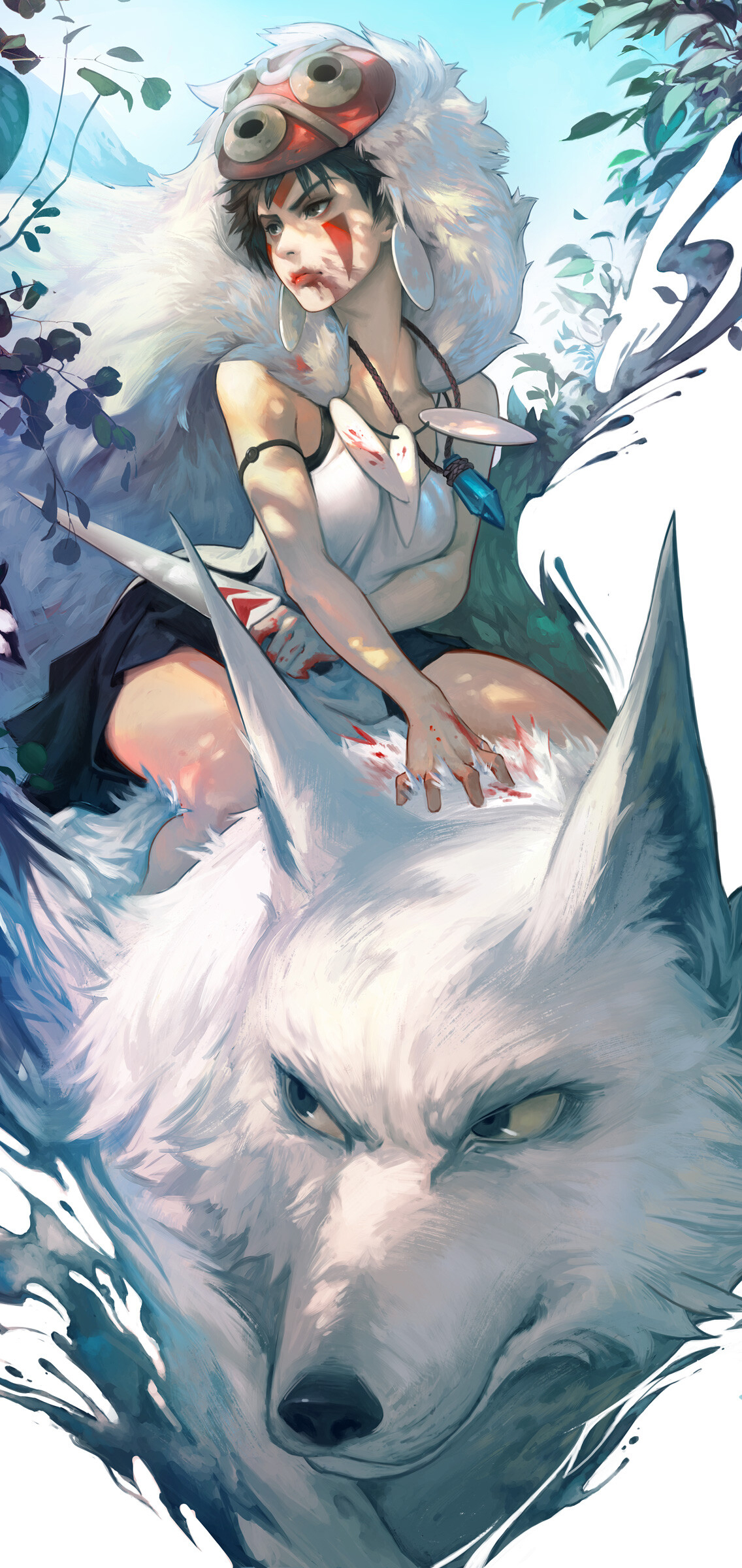 1140x2400 Princess Mononoke wallpaper, Phone