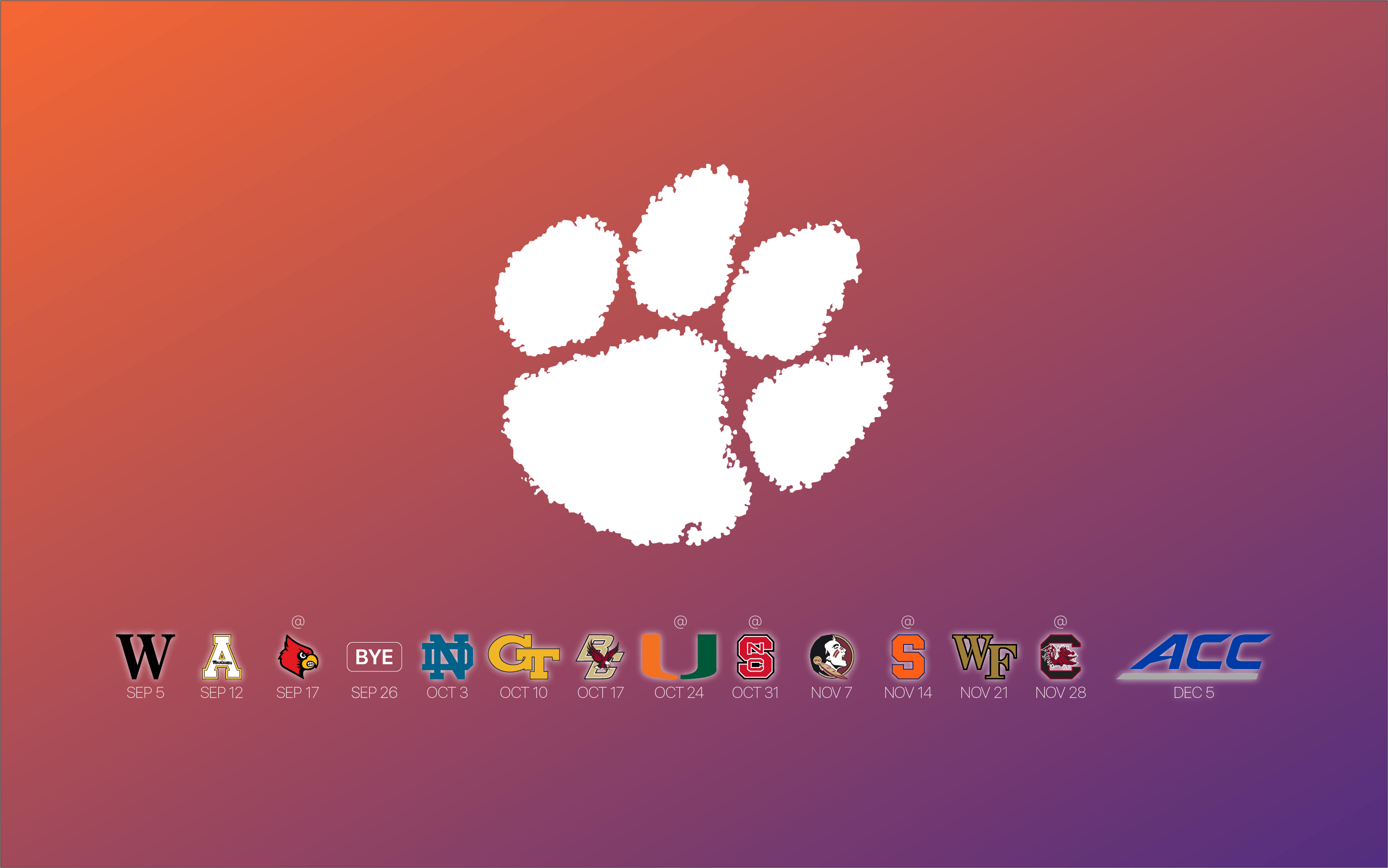 2890x1810 Clemson Tigers Background Free Download, Desktop